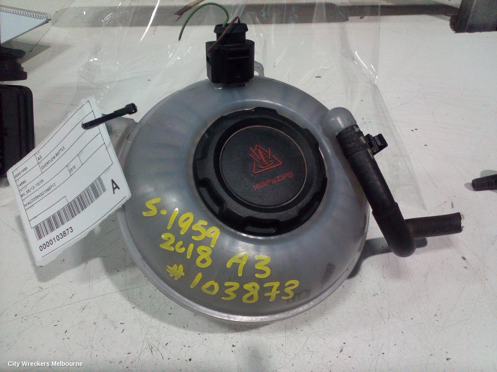 AUDI A3 OVERFLOW BOTTLE, 8V, 03/2013 - 10/2020