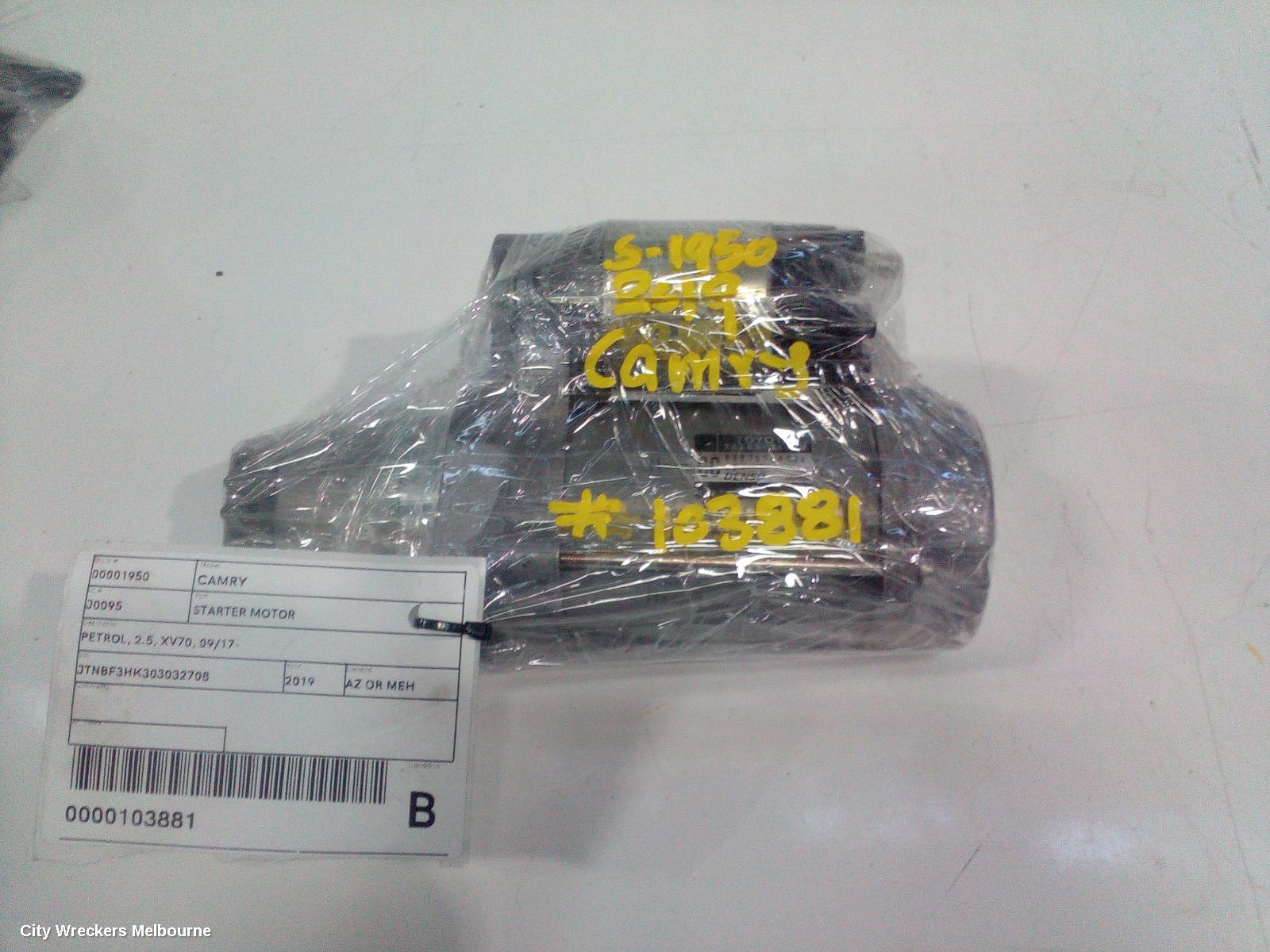 TOYOTA CAMRY STARTER, PETROL, 2.5, XV70, 09/2017 ONWARDS