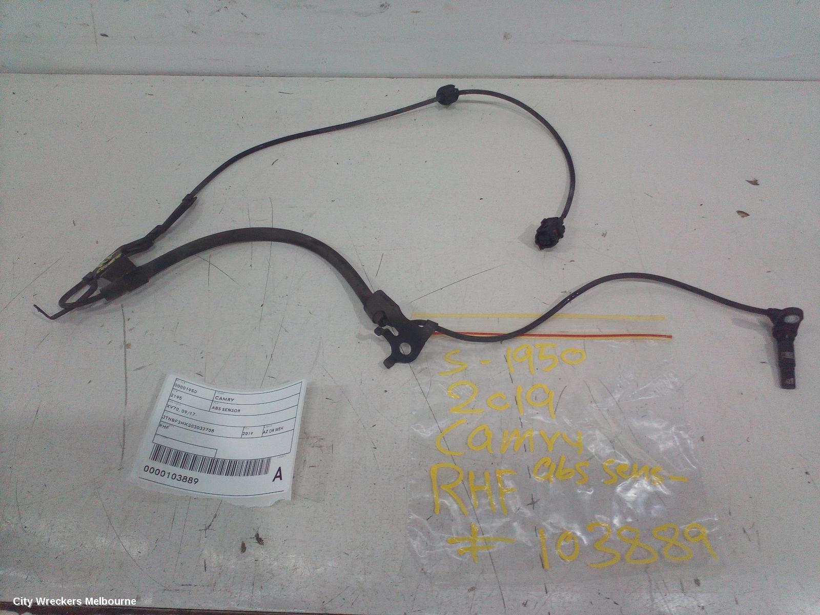 TOYOTA CAMRY ABS SENSOR, RH FRONT, XV70, 2AR-FE, 09/2017 - 01/2021