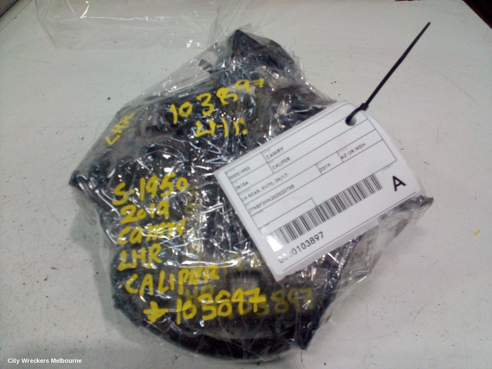 TOYOTA CAMRY CALIPER, LH REAR, XV70, 09/2017 ONWARDS