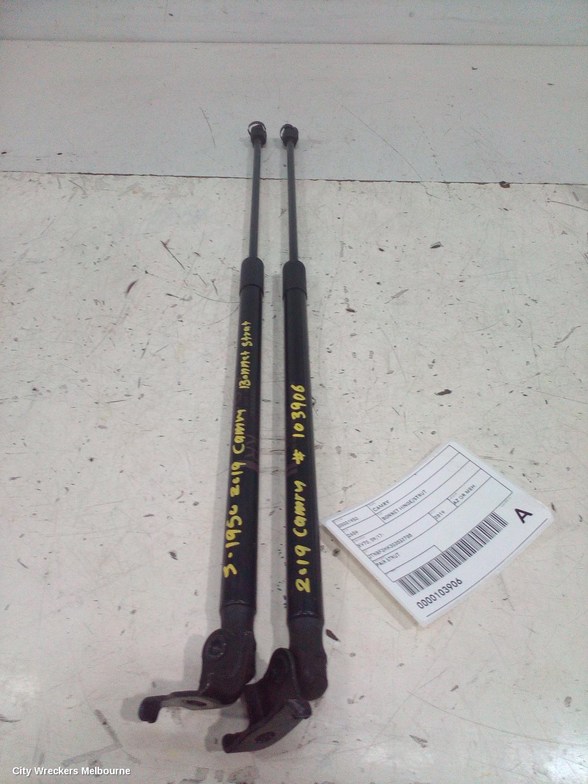 TOYOTA CAMRY BONNET HINGE/STRUT, XV70, STRUT (PAIR), 09/2017 - 05/2024
