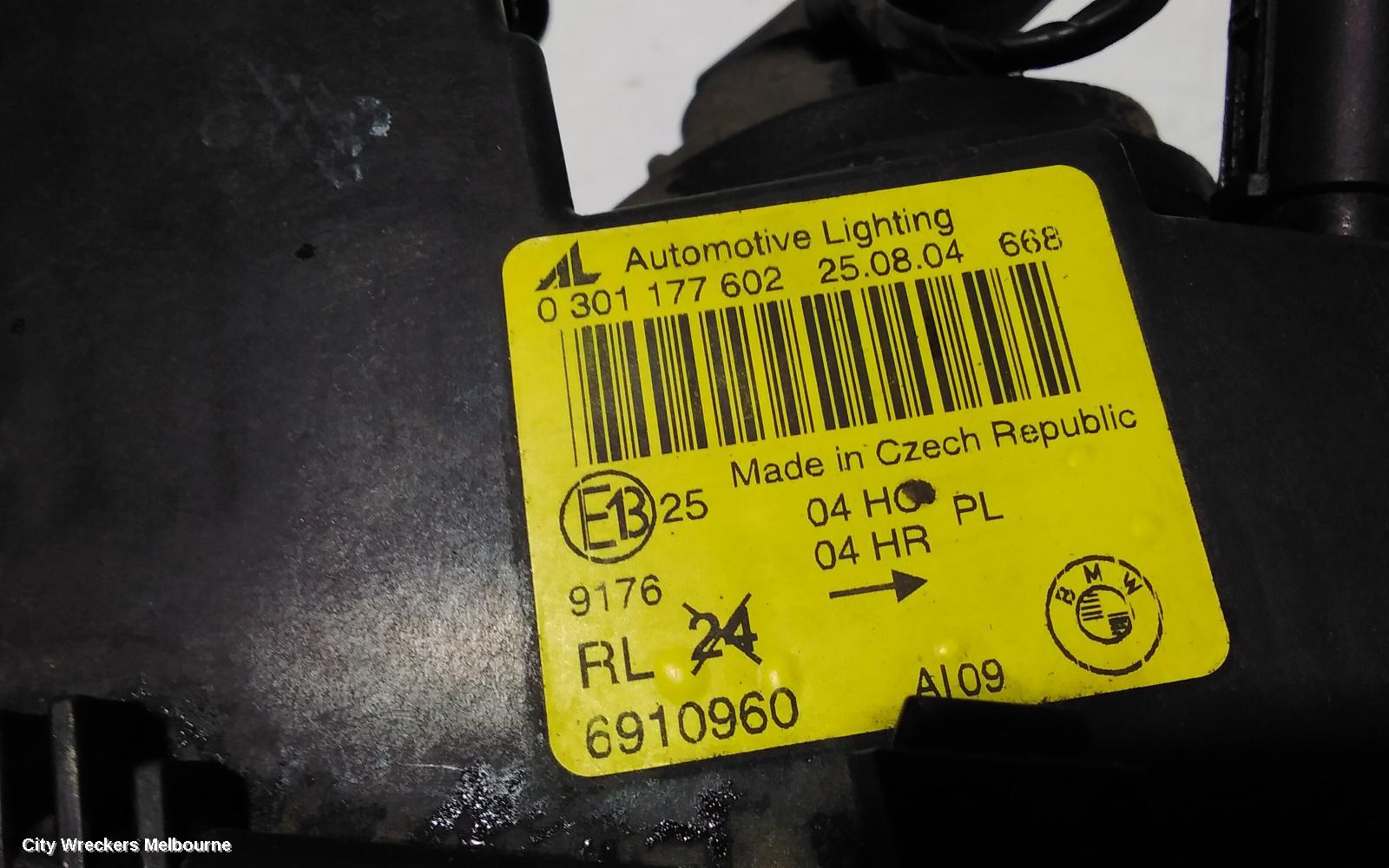BMW 3 SERIES RIGHT HEADLAMP, E46, CPE/CAB, STANDARD, CLEAR FLASHER, 03/2003 - 07/2006
