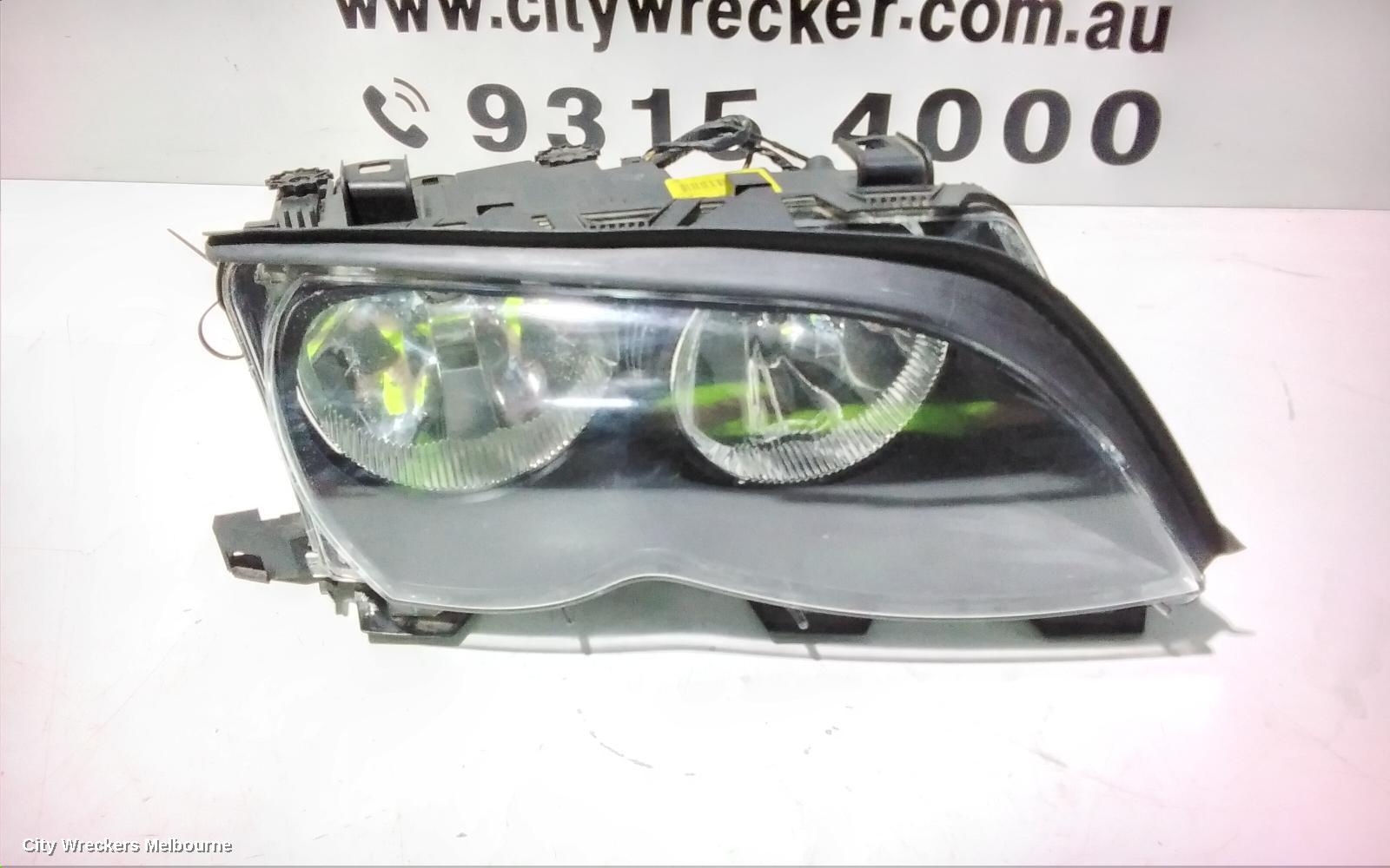 BMW 3 SERIES RIGHT HEADLAMP, E46, CPE/CAB, STANDARD, CLEAR FLASHER, 03/2003 - 07/2006