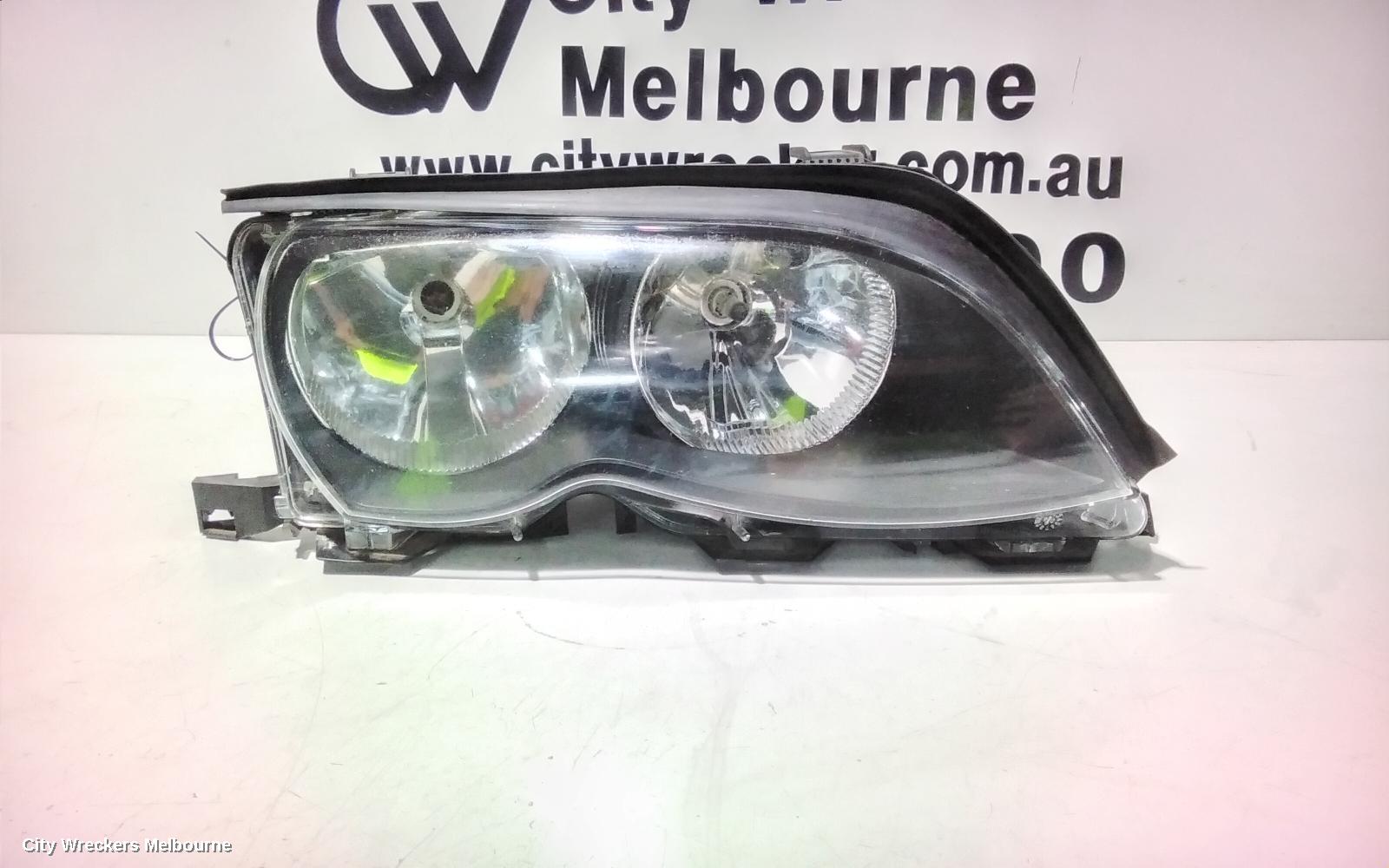BMW 3 SERIES RIGHT HEADLAMP, E46, CPE/CAB, STANDARD, CLEAR FLASHER, 03/2003 - 07/2006