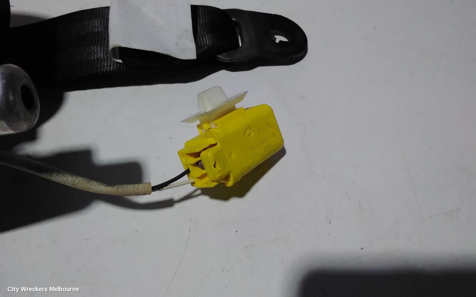 VOLKSWAGEN CADDY SEATBELT/STALK, RH REAR 2ND ROW, SEAT BELT ONLY, 2K, 12/2004 - 06/2015