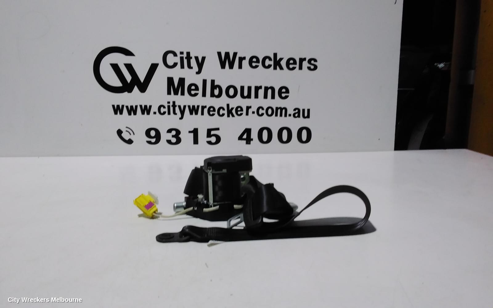 VOLKSWAGEN CADDY SEATBELT/STALK, RH REAR 2ND ROW, SEAT BELT ONLY, 2K, 12/2004 - 06/2015