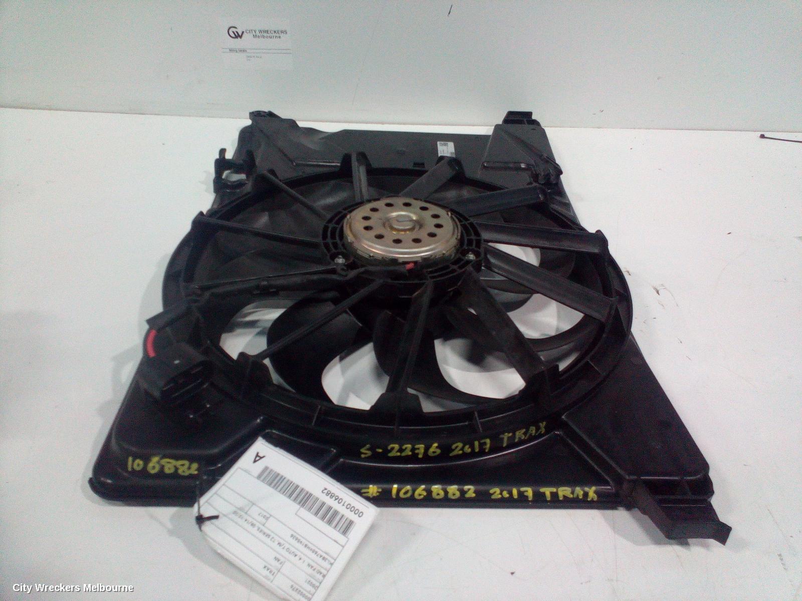 HOLDEN TRAX FAN, RAD FAN, 1.4, AUTO T/M, TJ SERIES, 08/2014 - 12/2020