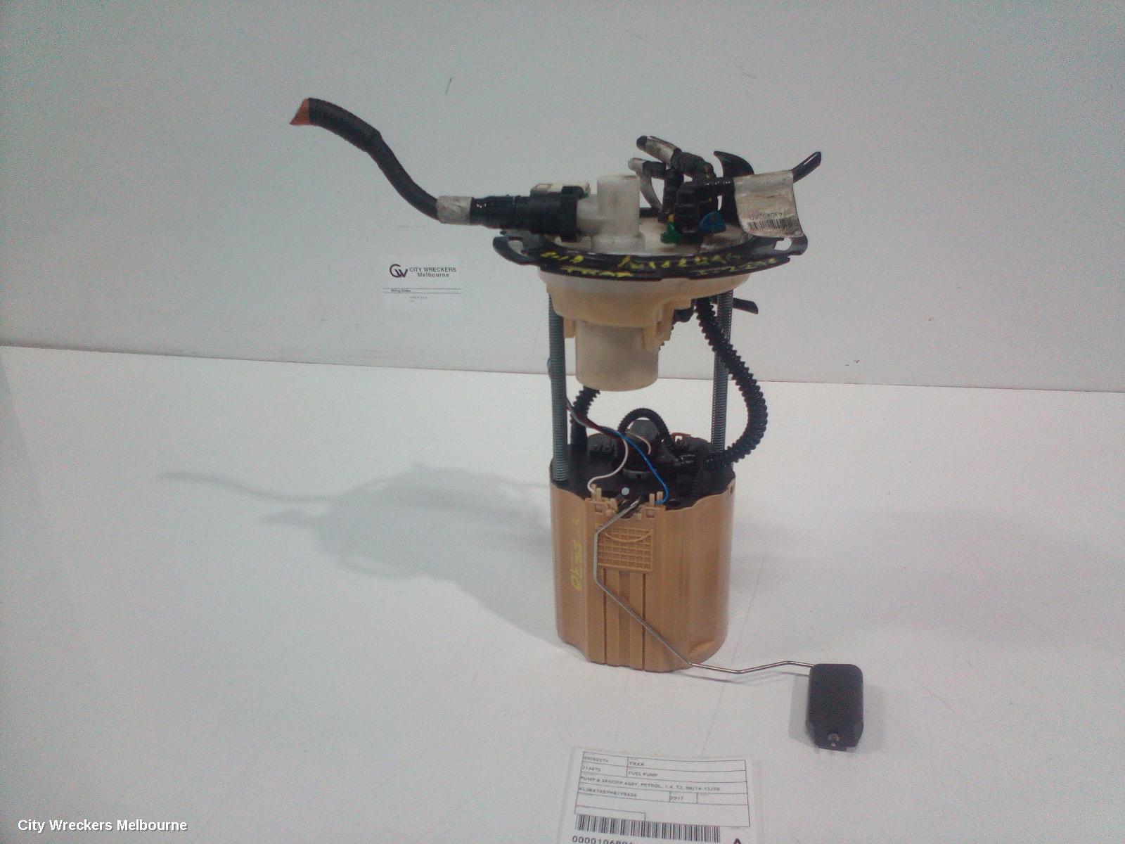 HOLDEN TRAX FUEL PUMP, PUMP & SENDER ASSY, PETROL, 1.4, TJ, 08/2014 - 12/2020
