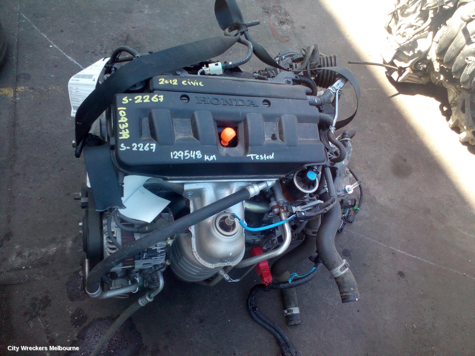 HONDA CIVIC ENGINE, PETROL, 1.8, 9TH GEN, HATCH, 02/2012 - 04/2016