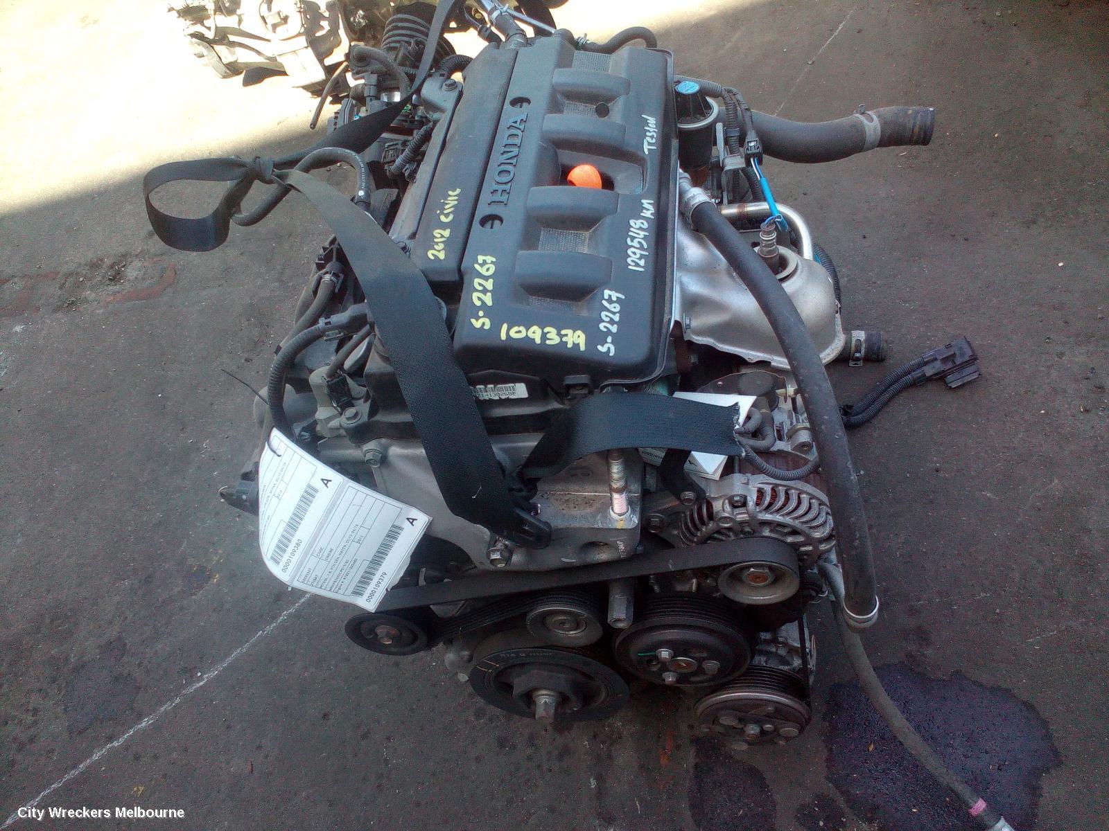 HONDA CIVIC ENGINE, PETROL, 1.8, 9TH GEN, HATCH, 02/2012 - 04/2016