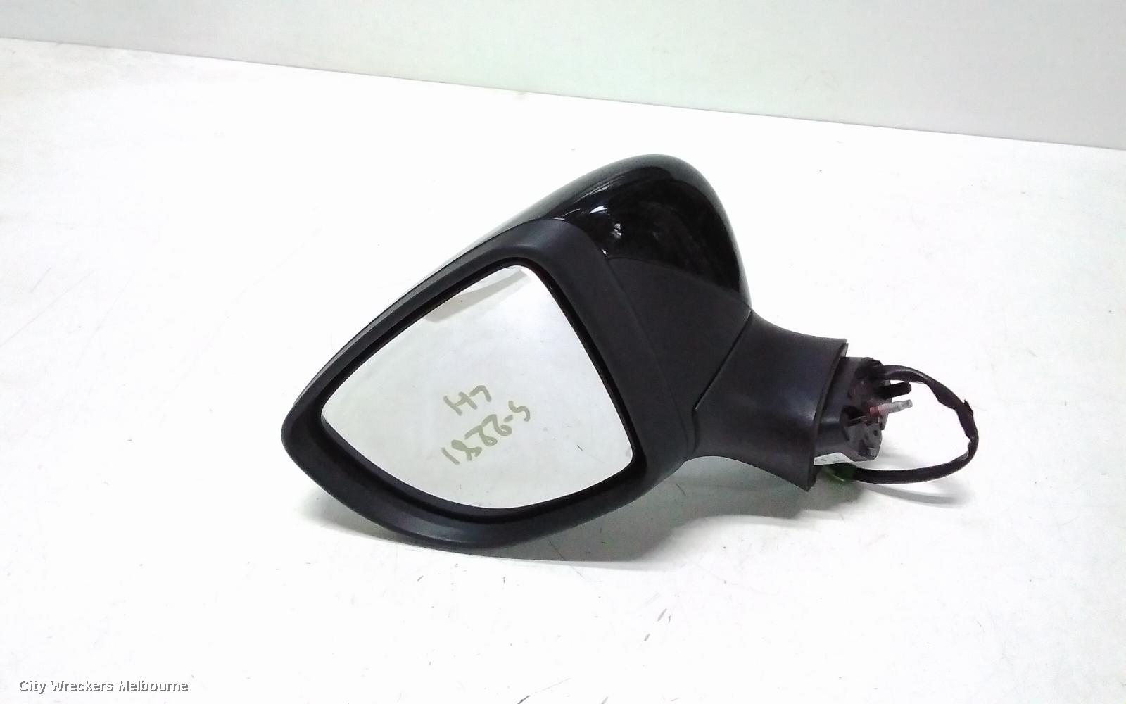 RENAULT CLIO LEFT DOOR MIRROR, X98, BLACK, MANUAL FOLDING (7 WIRE), 09/2013 - 07/2016