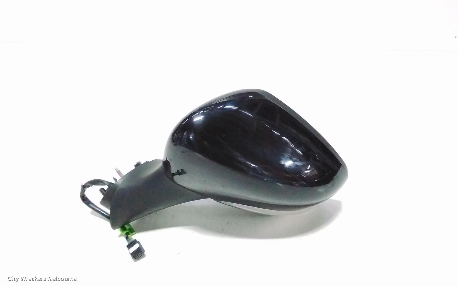 RENAULT CLIO LEFT DOOR MIRROR, X98, BLACK, MANUAL FOLDING (7 WIRE), 09/2013 - 07/2016