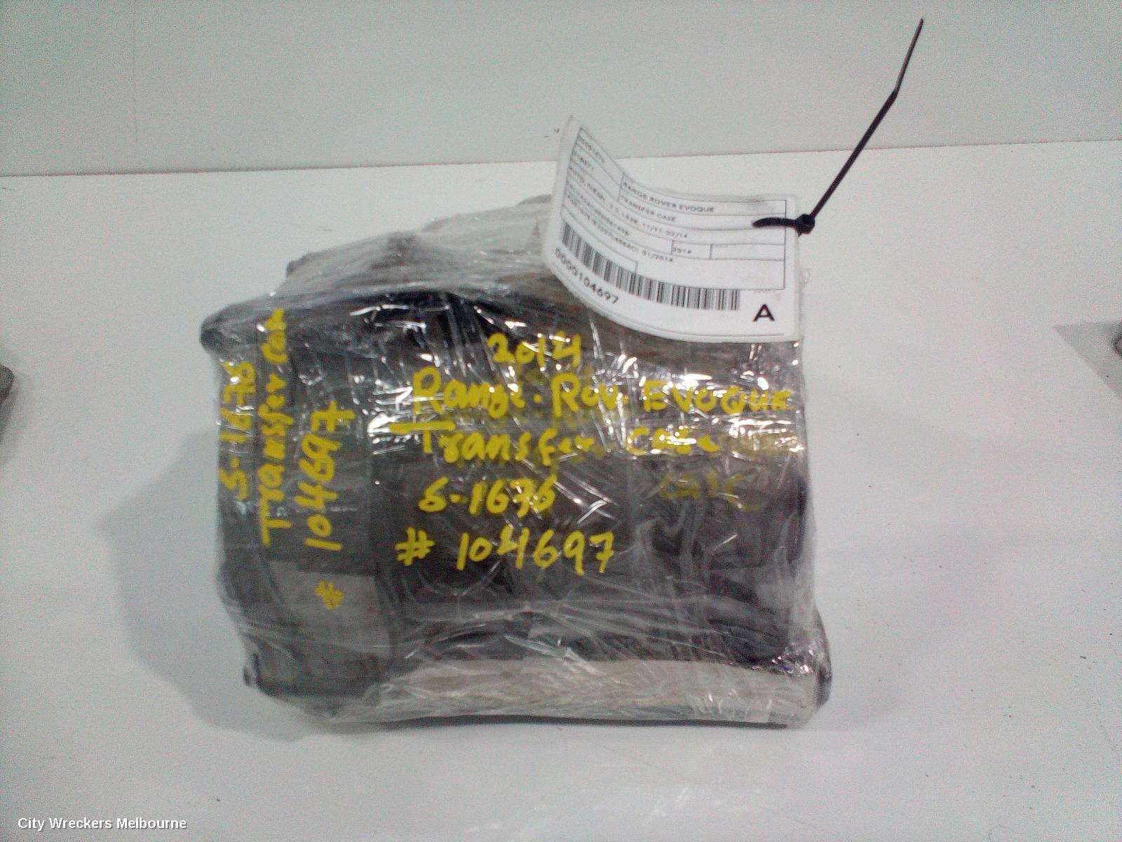 LAND ROVER RANGEROVER EVOQUE TRANSFER CASE, AUTO, DIESEL, 2.2, 9 SPEED, L538, 03/2014 - 08/2015