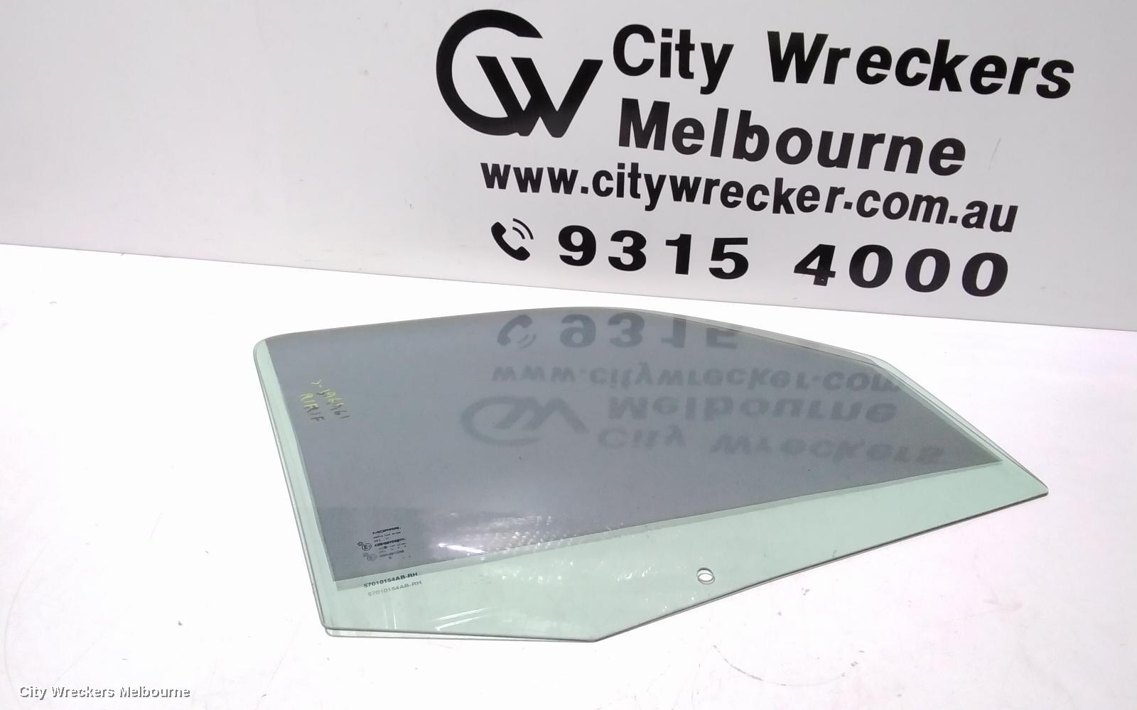 JEEP CHEROKEE RIGHT FRONT DOOR WINDOW, KK, 11/2007 - 10/2012