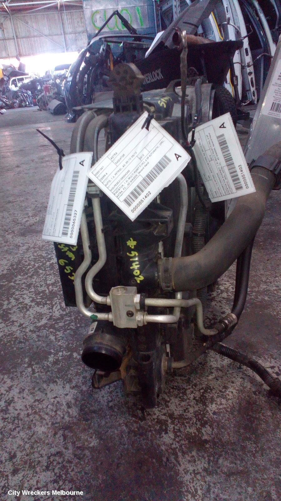 OPEL ASTRA FAN, RAD FAN, 1.6, PETROL, AUTO T/M TYPE, AS, 09/2012 - 08/2013