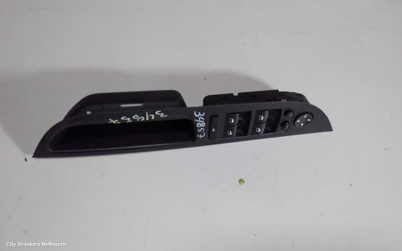 BMW 5 SERIES PWR DR WIND SWITCH, RH FRONT (MASTER SWITCH), NON AUTO DIP MIRROR, E60, 01/2007 - 04/2010