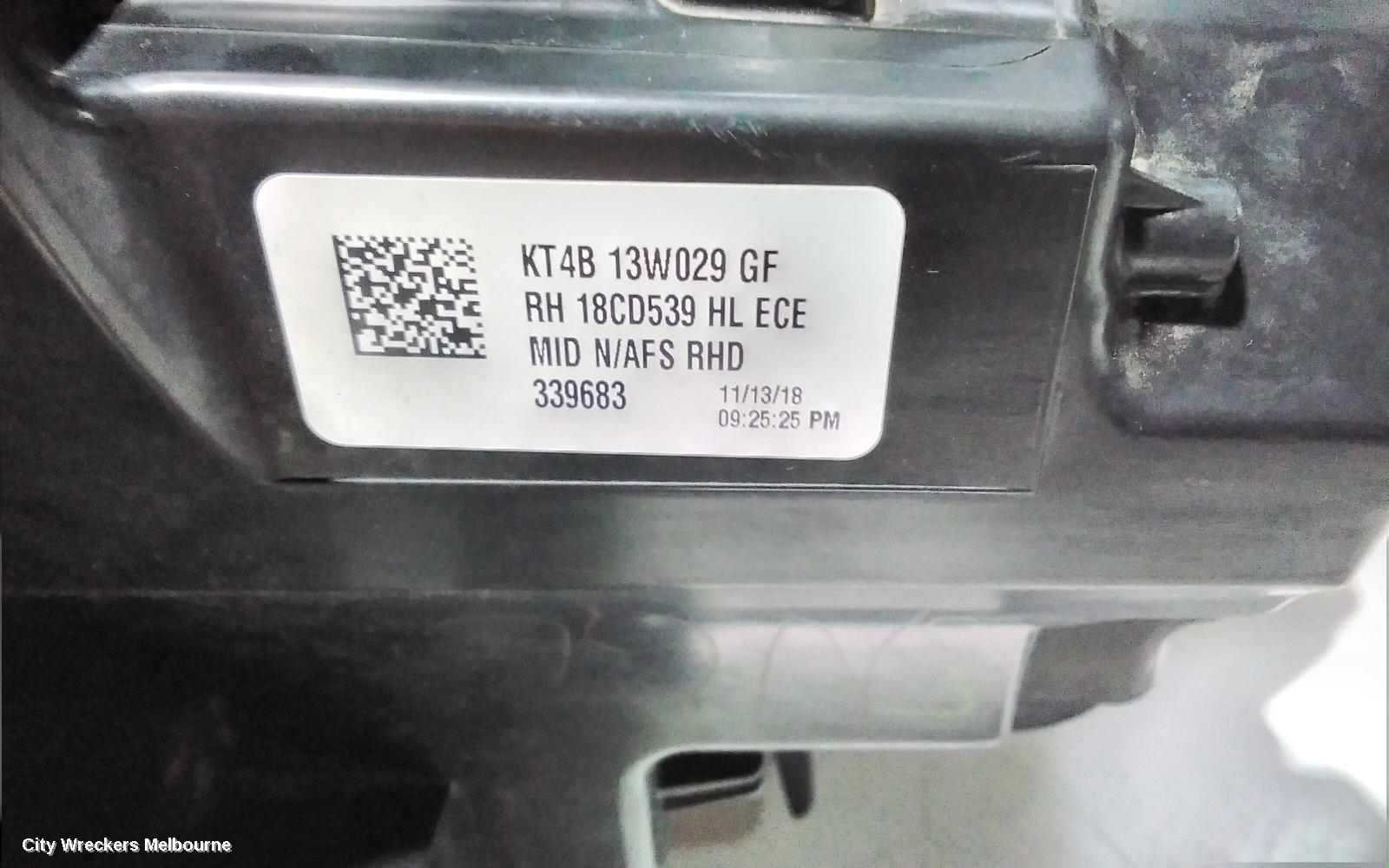 FORD ENDURA RIGHT HEADLAMP, CA, ST-LINE/TREND, LED, NON ADAPTIVE H/LAMP TYPE, 09/2018 - 06/2020