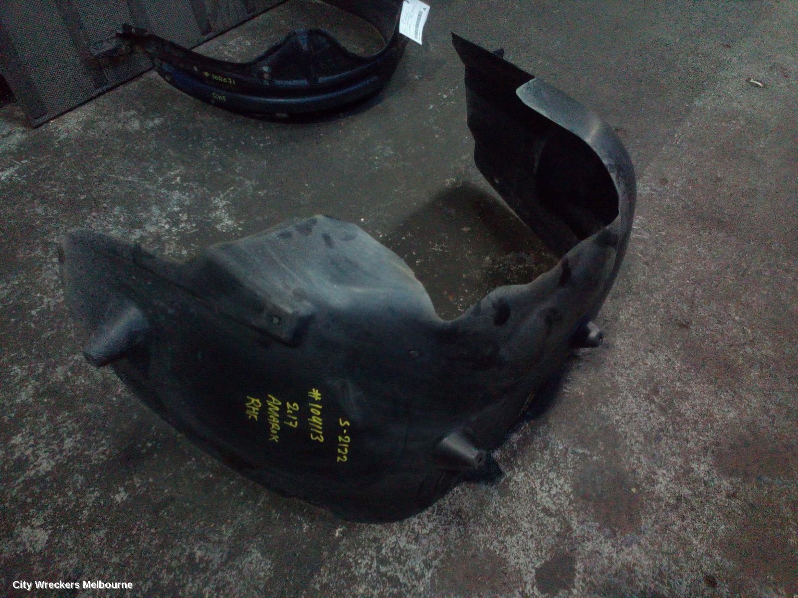 VOLKSWAGEN AMAROK RIGHT GUARD LINER, FRONT, 2H, 06/2016 ONWARDS