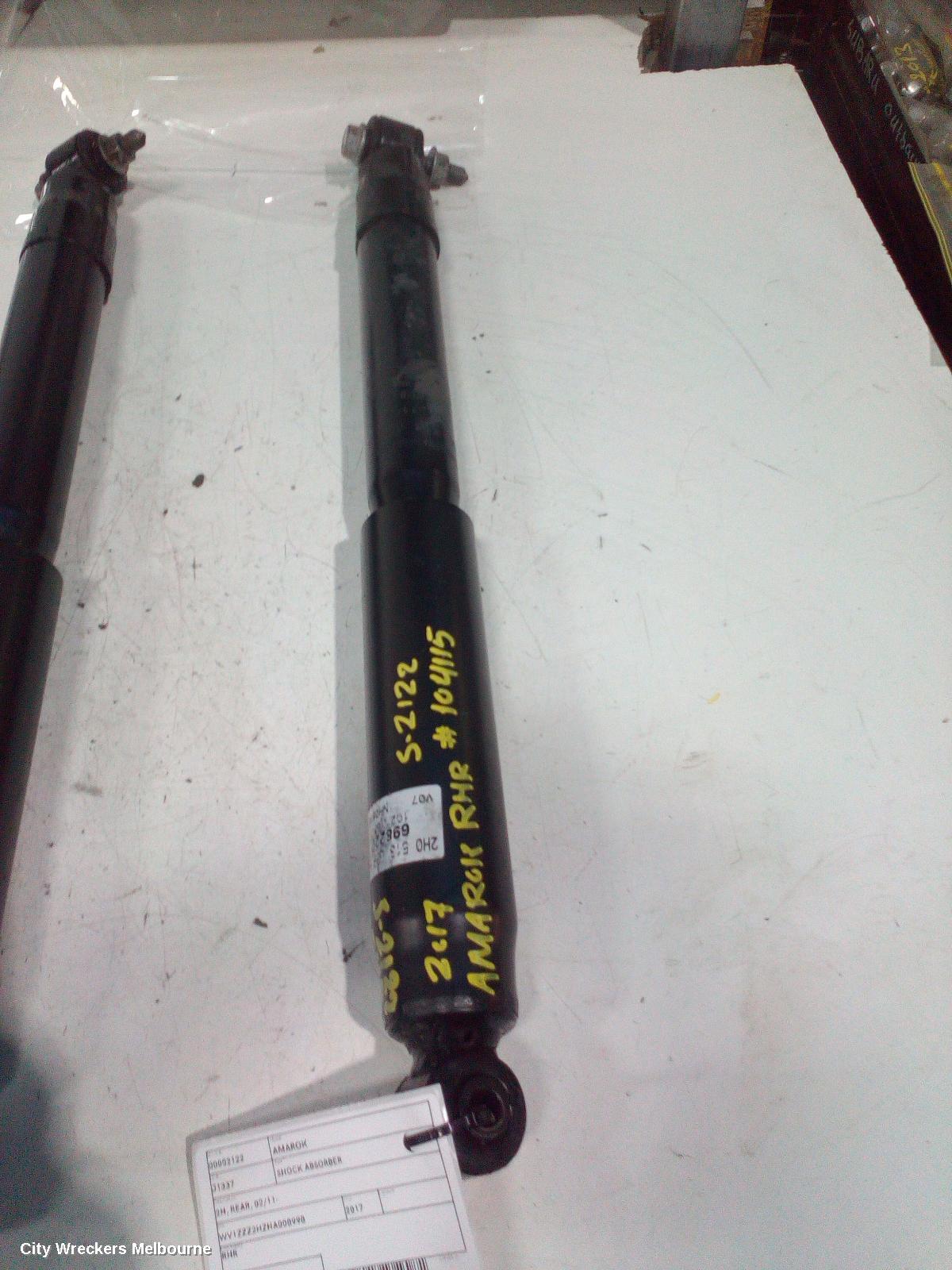 VOLKSWAGEN AMAROK SHOCK ABSORBER, 2H, REAR, 02/2011 ONWARDS
