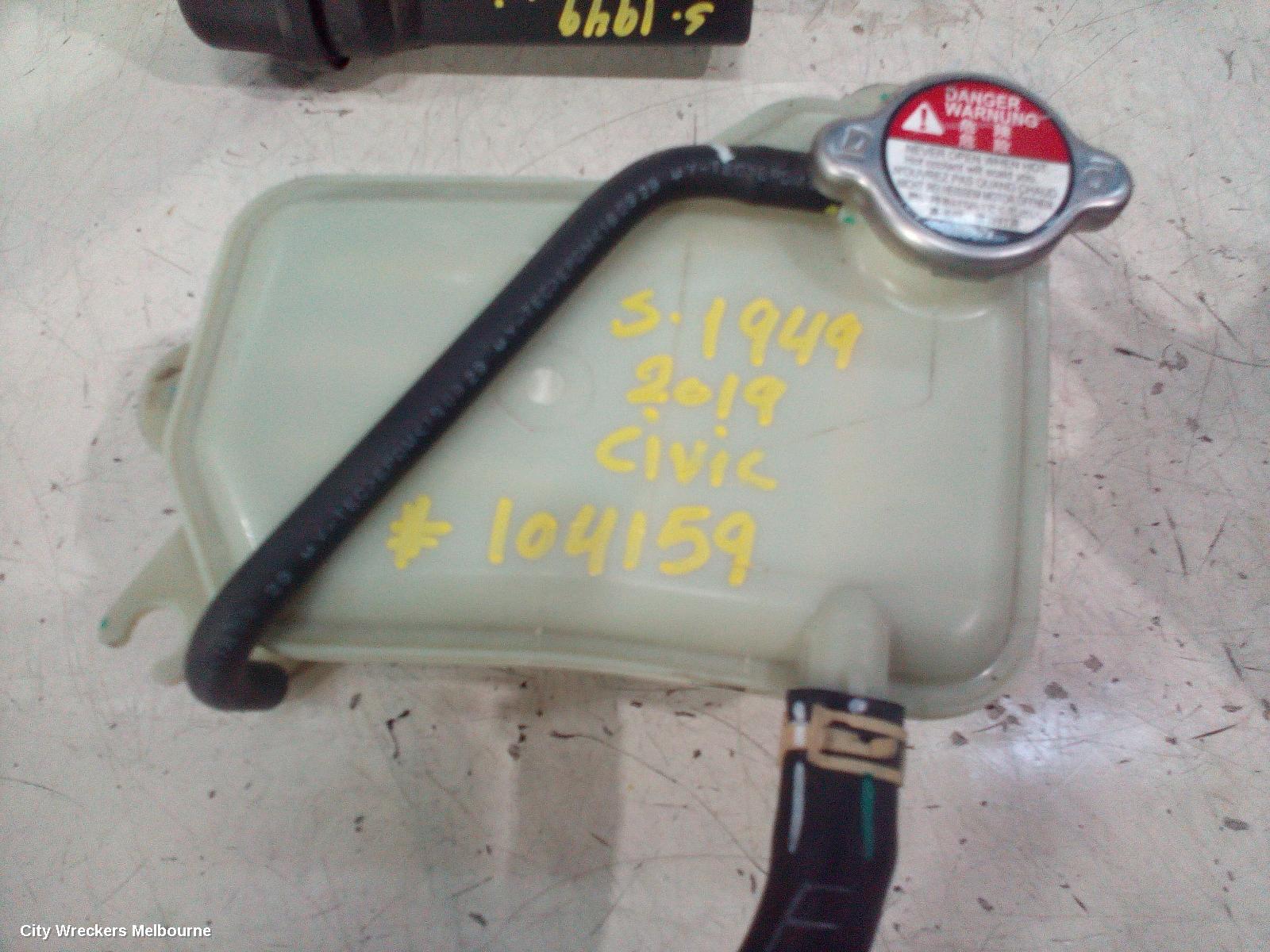 HONDA CIVIC OVERFLOW BOTTLE, 10TH GEN, 05/2016 - 08/2021