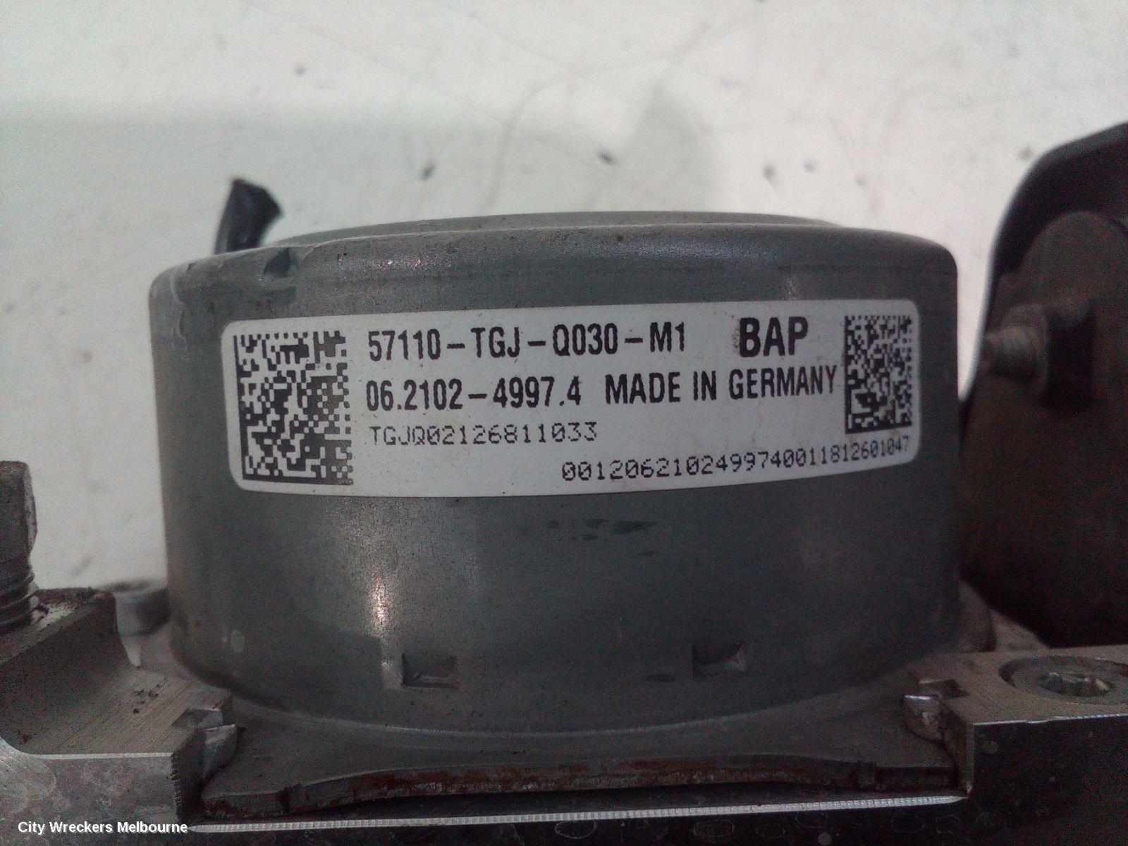 HONDA CIVIC ABS PUMP/MODULATOR, 10TH GEN, 05/2016 - 08/2021