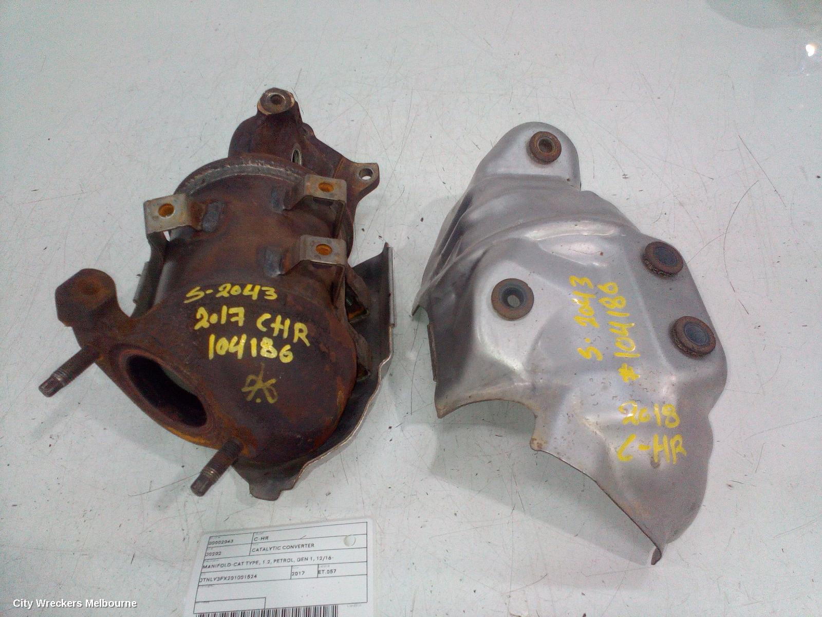 TOYOTA C-HR CATALYTIC CONVERTER, MANIFOLD-CAT TYPE, 1.2, PETROL, GEN 1, 12/2016 ONWARDS