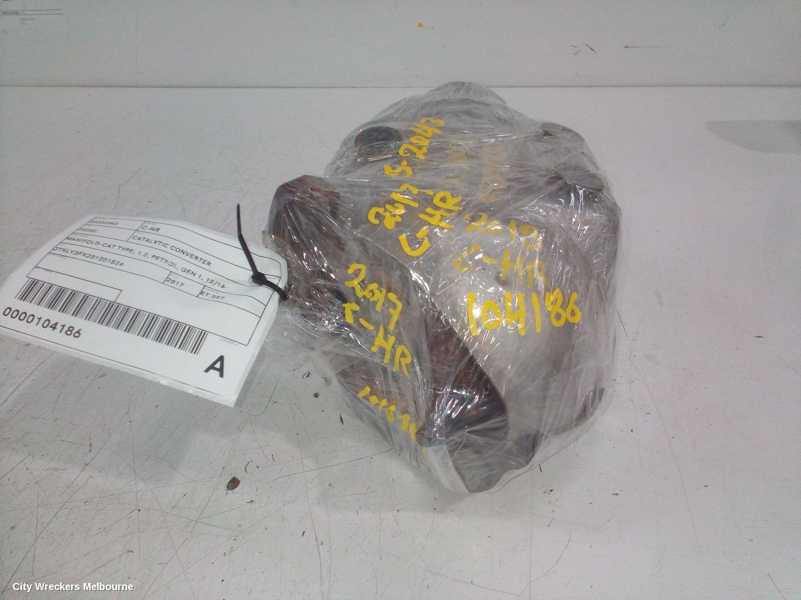 TOYOTA C-HR CATALYTIC CONVERTER, MANIFOLD-CAT TYPE, 1.2, PETROL, GEN 1, 12/2016 ONWARDS