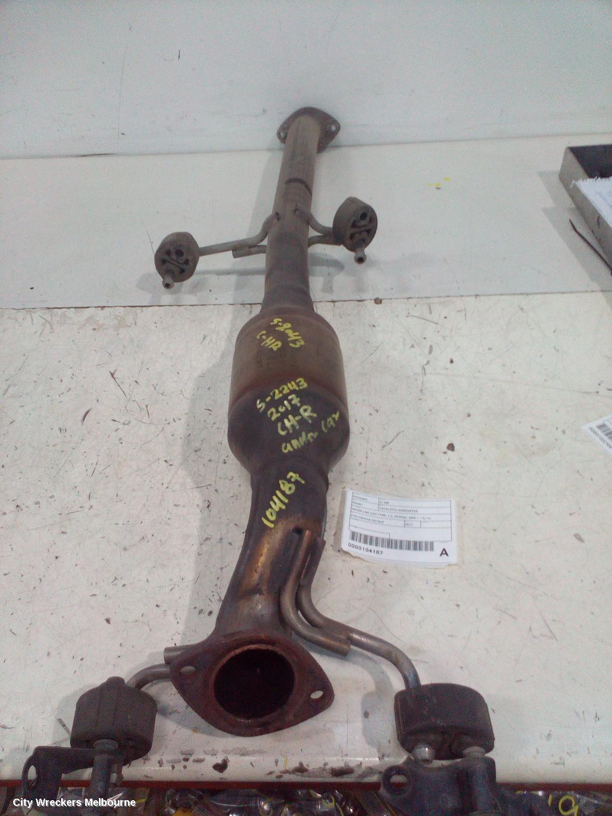 TOYOTA C-HR CATALYTIC CONVERTER, UNDER CAR-CAT TYPE, 1.2, PETROL, GEN 1, 12/2016 ONWARDS