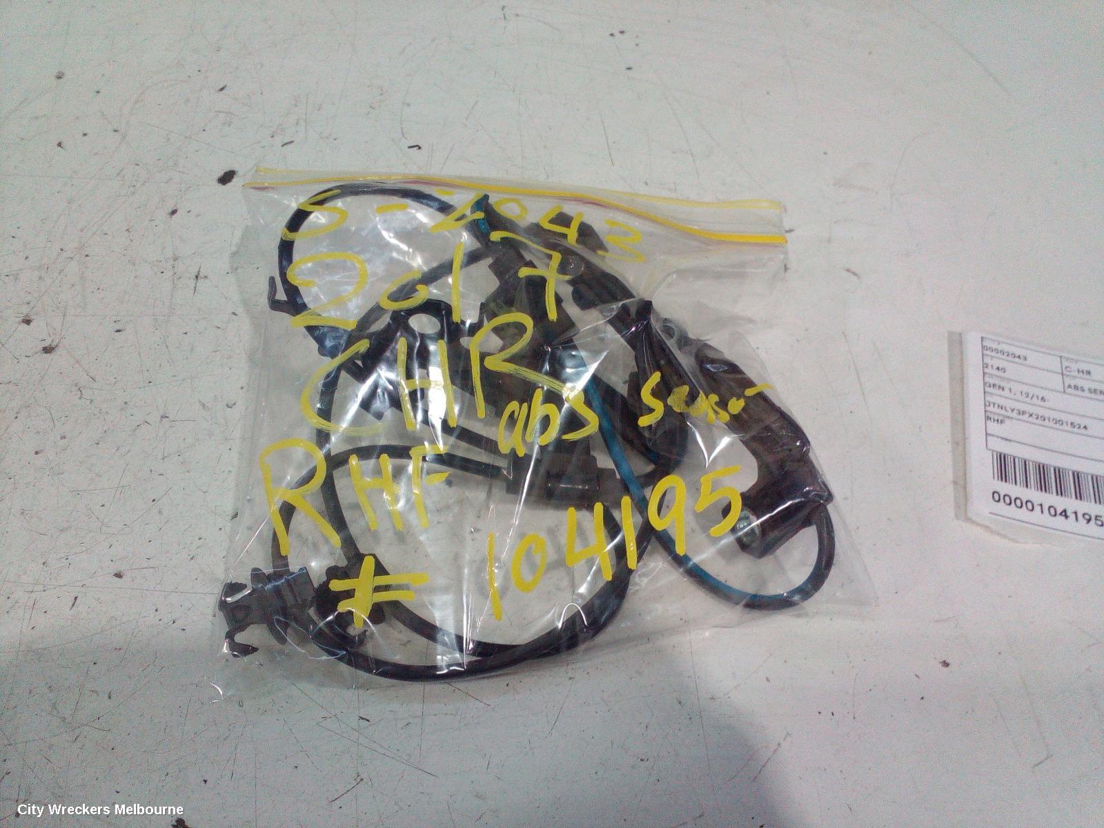 TOYOTA C-HR ABS SENSOR, GEN 1, 12/2016 - 09/2023