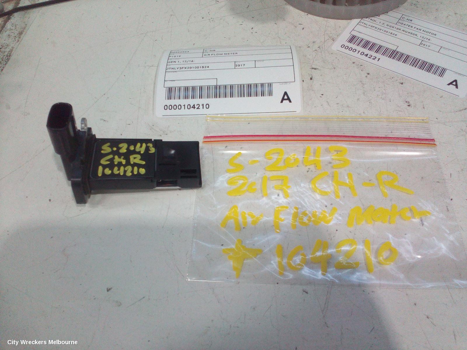 TOYOTA C-HR AIR FLOW METER, GEN 1, 12/2016 - 09/2023