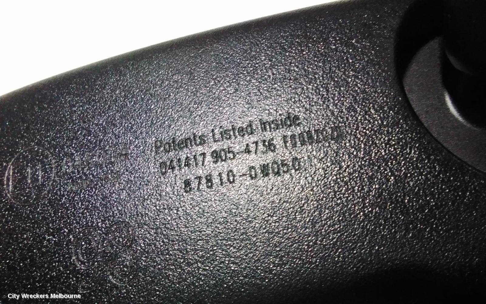 TOYOTA C-HR INTERIOR MIRROR, GEN 1, 12/2016 - 09/2023