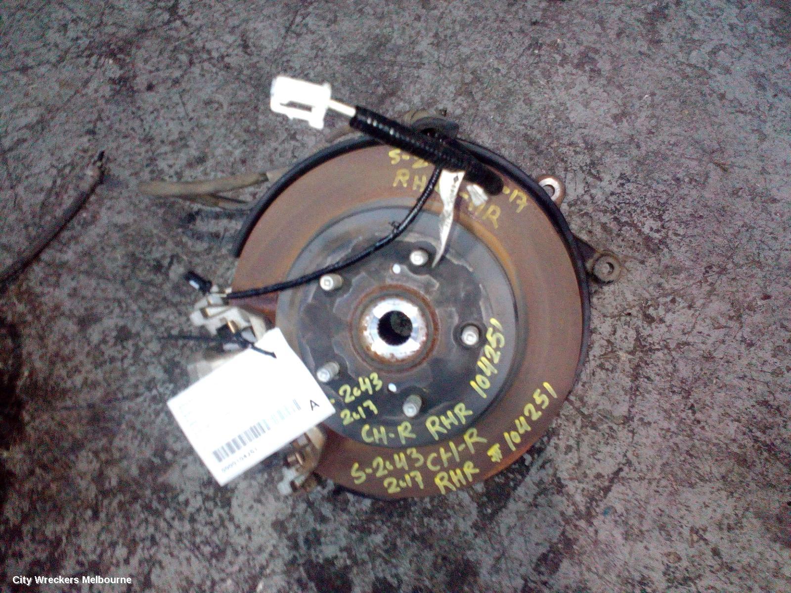 TOYOTA C-HR RIGHT REAR HUB ASSEMBLY, GEN 1, 4WD, 12/2016 ONWARDS