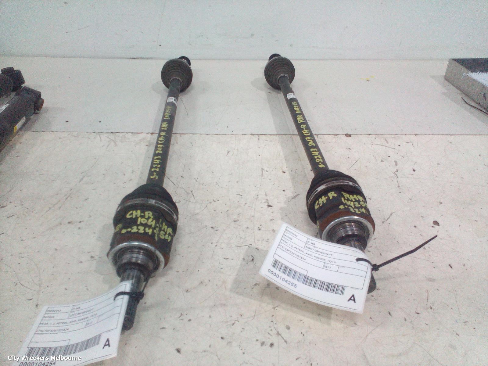 TOYOTA C-HR LEFT DRIVESHAFT, REAR, 1.2, PETROL, AWD, NGX50R, 12/2016 ONWARDS