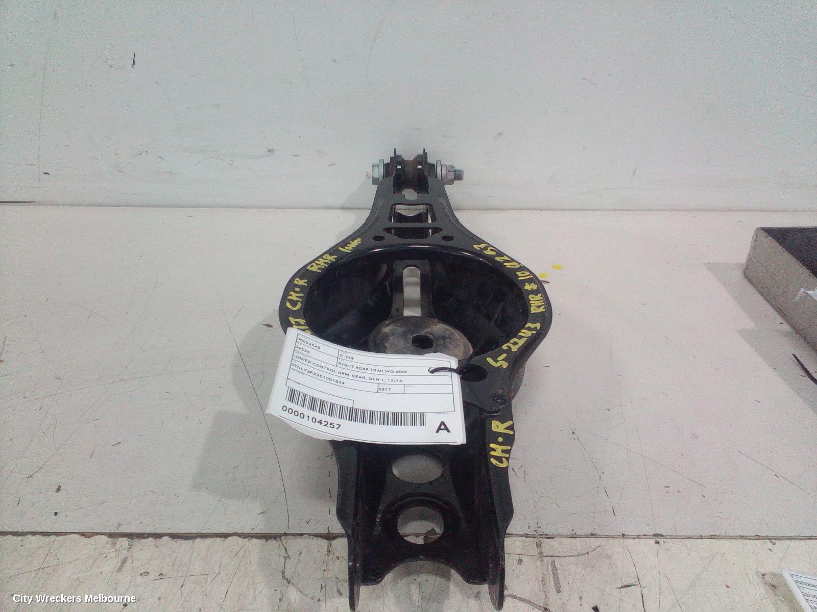 TOYOTA C-HR RIGHT REAR TRAILING ARM, LOWER CONTROL ARM-REAR, GEN 1, 12/2016 ONWARDS