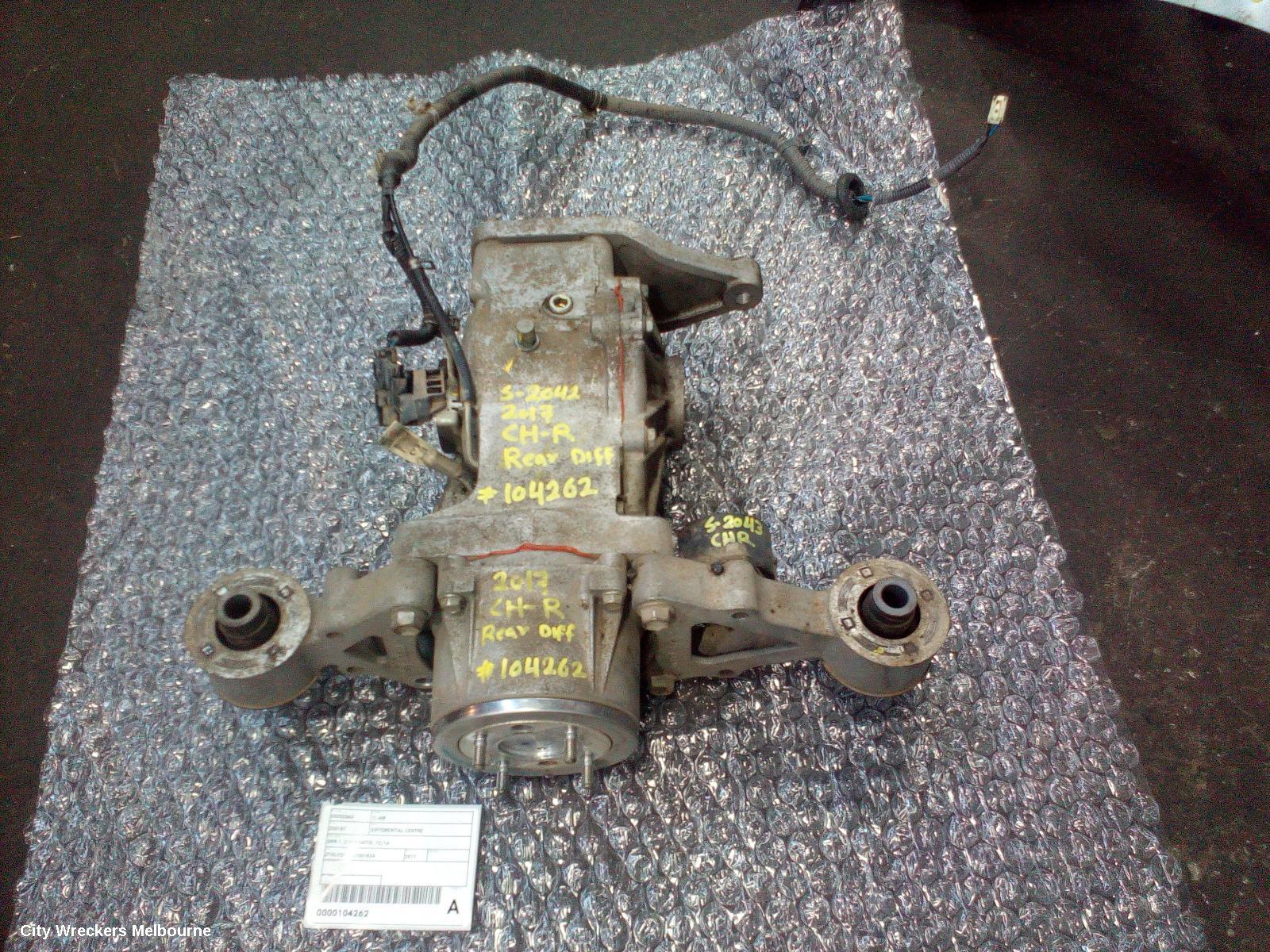 TOYOTA C-HR DIFFERENTIAL CENTRE, GEN 1, 2.277 RATIO, 12/2016 ONWARDS