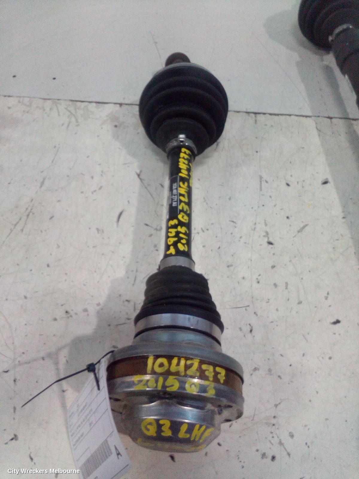 AUDI Q3 LEFT DRIVESHAFT, FRONT, 1.4, PETROL, 8U, Q3, 02/2014 - 12/2018