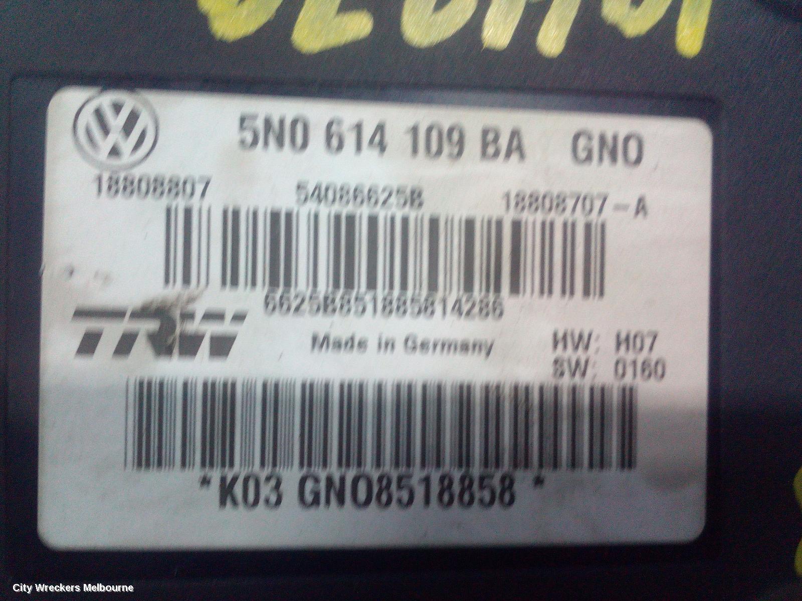 AUDI Q3 ABS PUMP/MODULATOR, P/N 5N0614109BA, 8U, 03/2012 - 12/2018