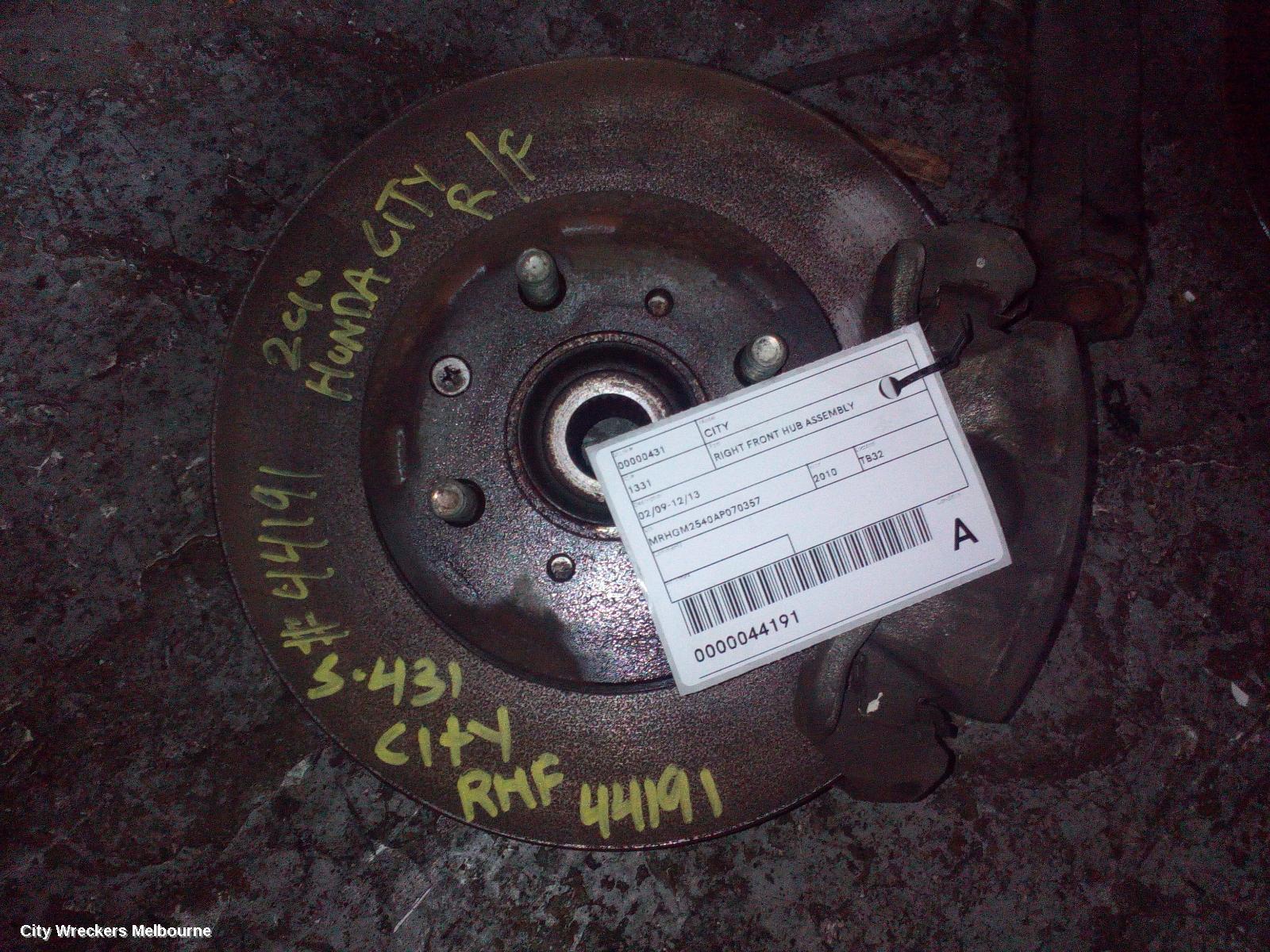 HONDA CITY RIGHT FRONT HUB ASSEMBLY, 02/2009 - 12/2013
