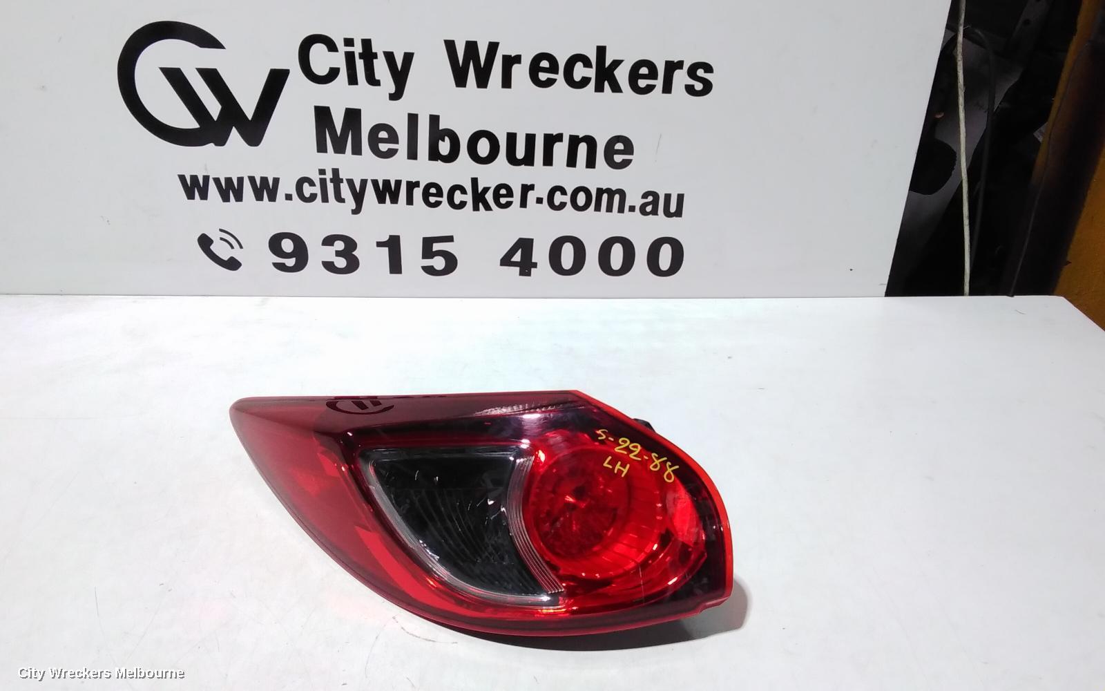 MAZDA CX5 LEFT TAILLIGHT, KE, IN BODY, NON LED TYPE,  02/2012 - 12/2016