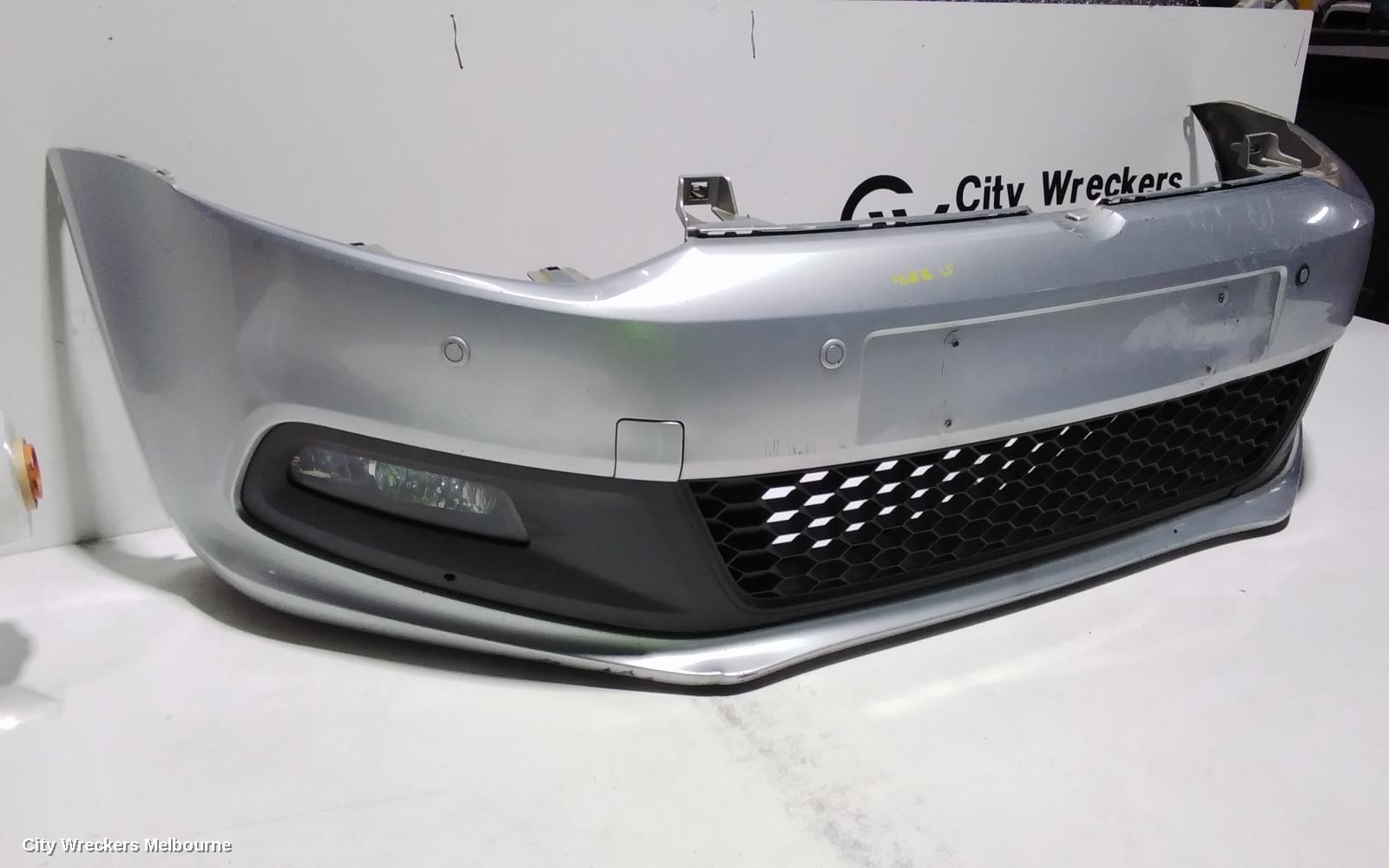 VOLKSWAGEN POLO FRONT BUMPER, 6R, GTI, NON H/LAMP WASHERS TYPE, 05/2010 - 05/2014