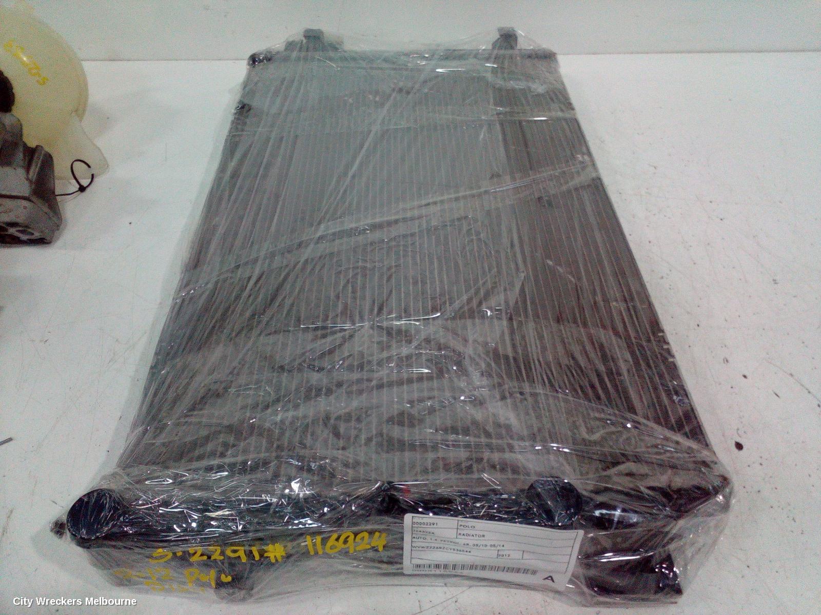 VOLKSWAGEN POLO RADIATOR, AUTO, 1.4, PETROL, 6R, 05/2010 - 05/2014