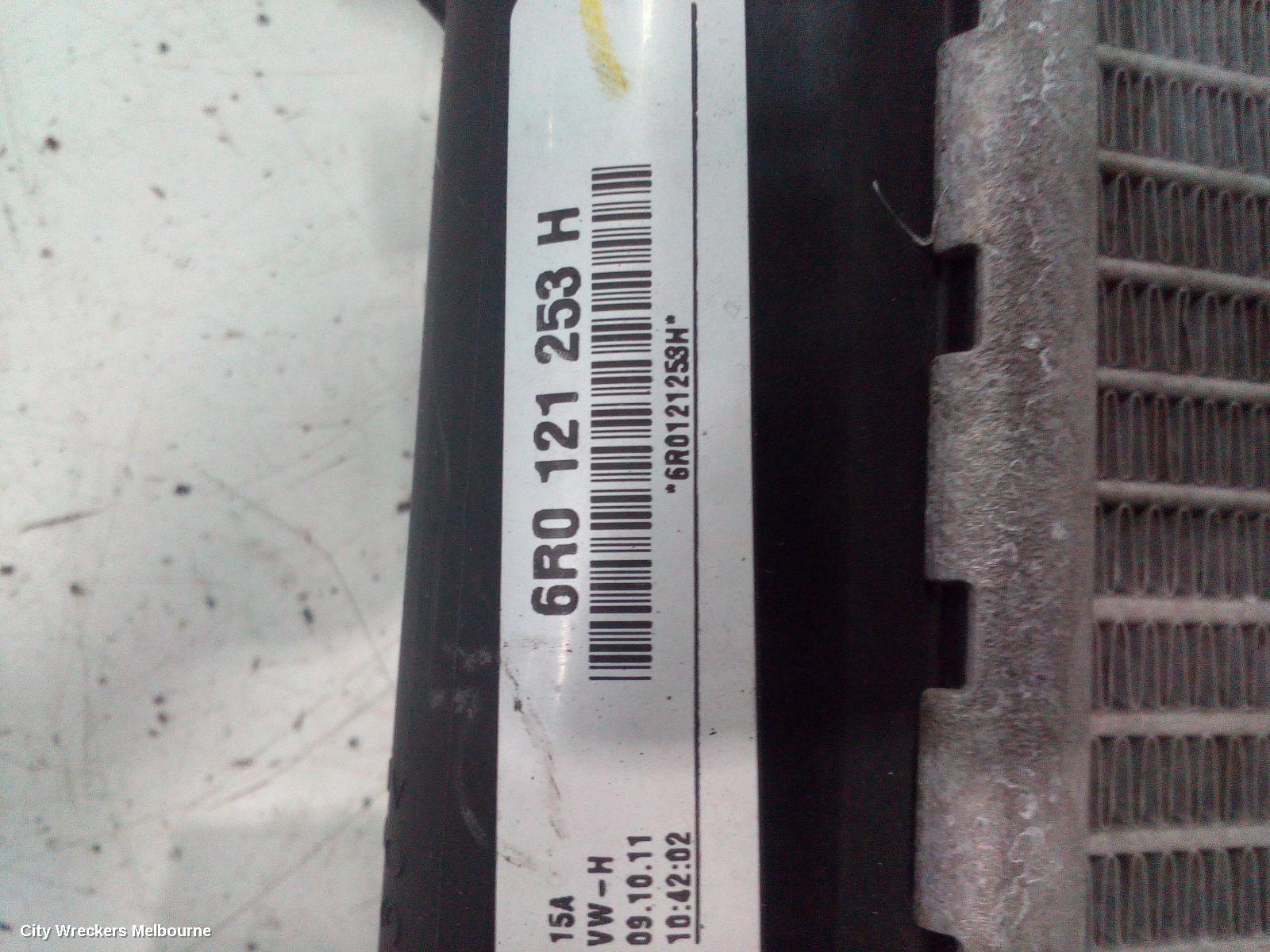 VOLKSWAGEN POLO RADIATOR, AUTO, 1.4, PETROL, 6R, 05/2010 - 05/2014