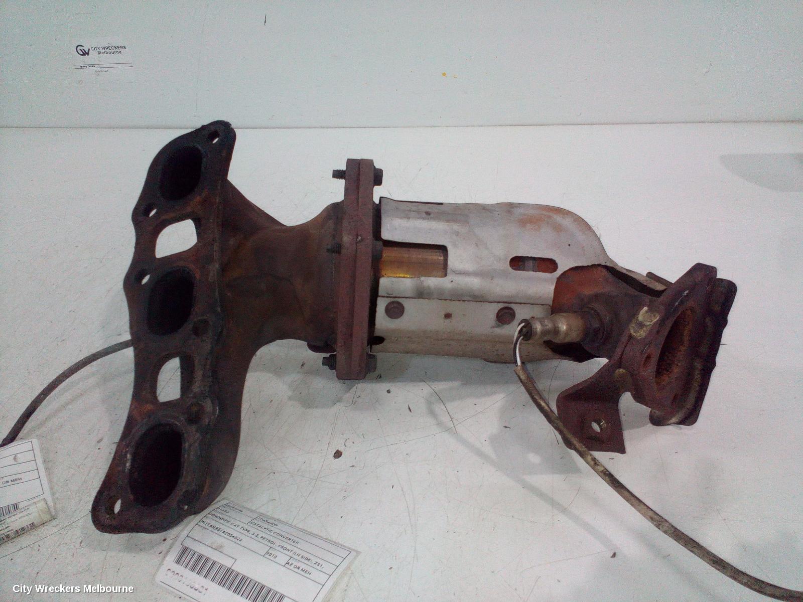 NISSAN MURANO CATALYTIC CONVERTER, DOWNPIPE-CAT TYPE, 3.5, PETROL, FRONT (LH SIDE), Z51, 12/2008 - 12/2014