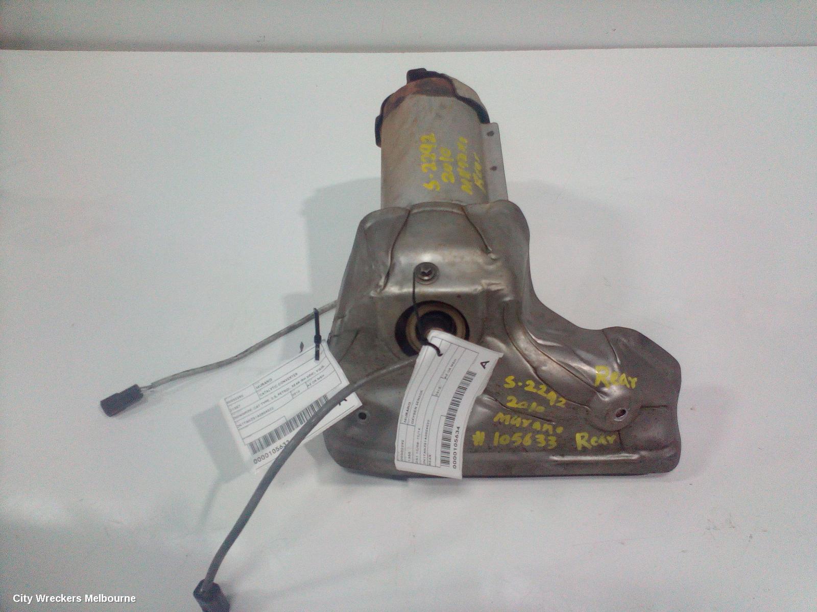 NISSAN MURANO CATALYTIC CONVERTER, DOWNPIPE-CAT TYPE, 3.5, PETROL, REAR (RH SIDE), VQ35, Z51, 12/2008 - 12/2014