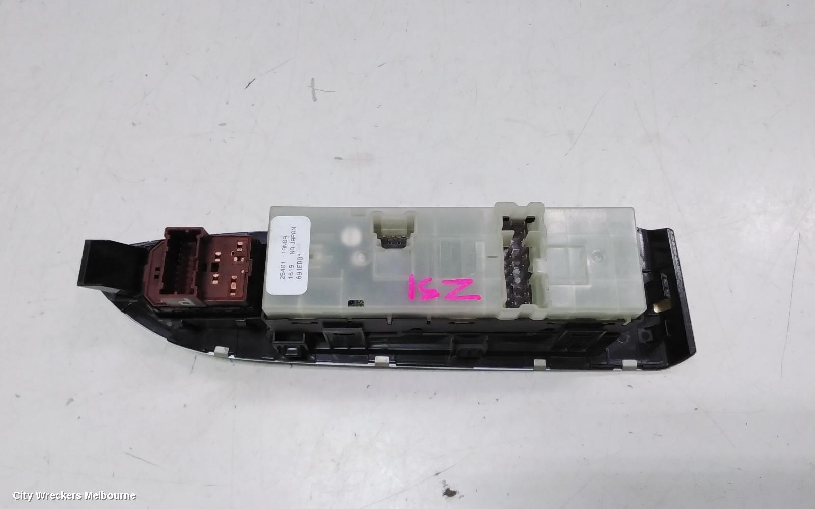 NISSAN MURANO PWR DR WIND SWITCH, RH FRONT (MASTER SWITCH), Z51, TI TYPE, 12/2008 - 12/2014