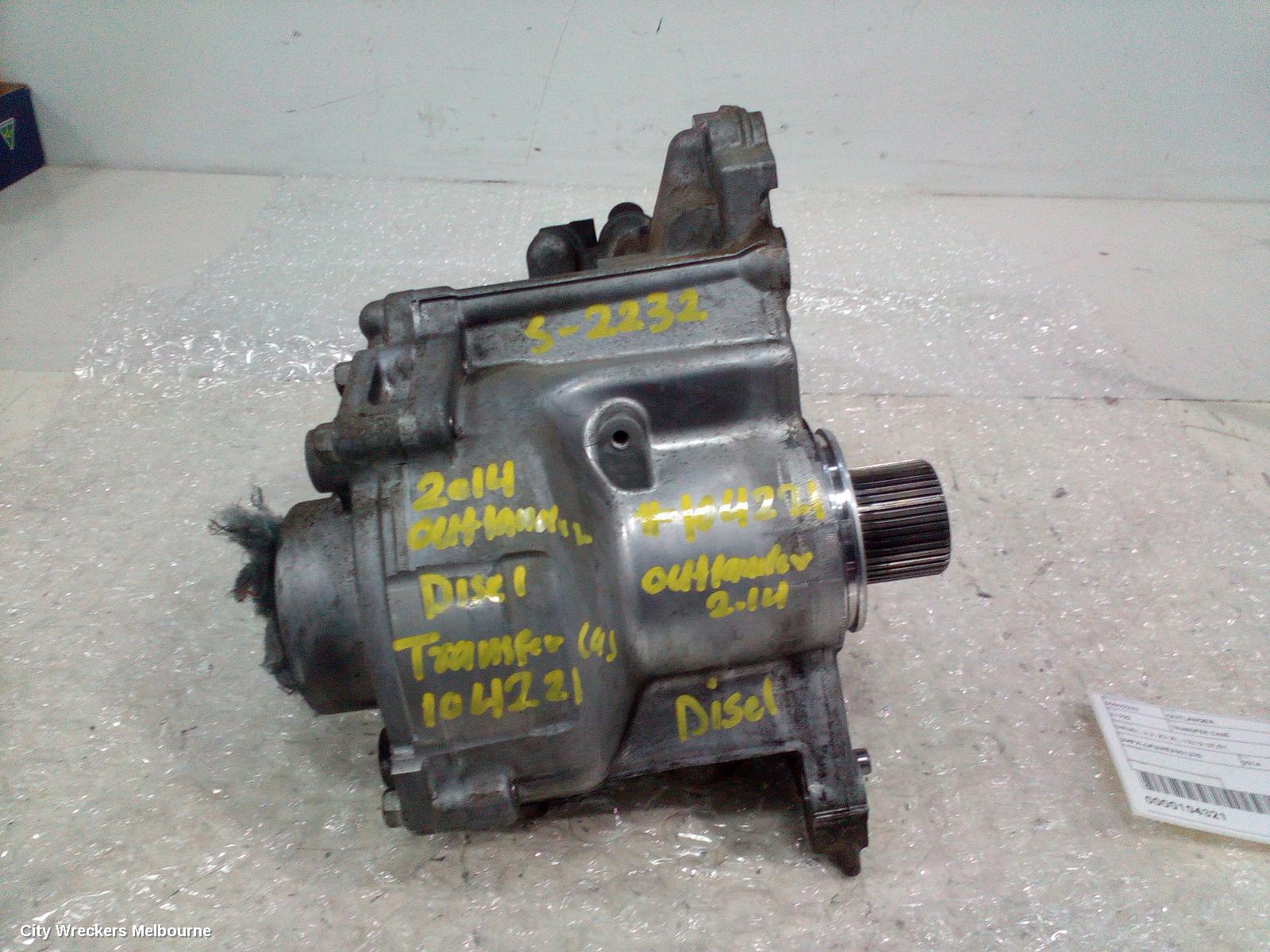 MITSUBISHI OUTLANDER TRANSFER CASE, DIESEL, 2.2, ZJ-ZL, 10/2012 - 07/2021
