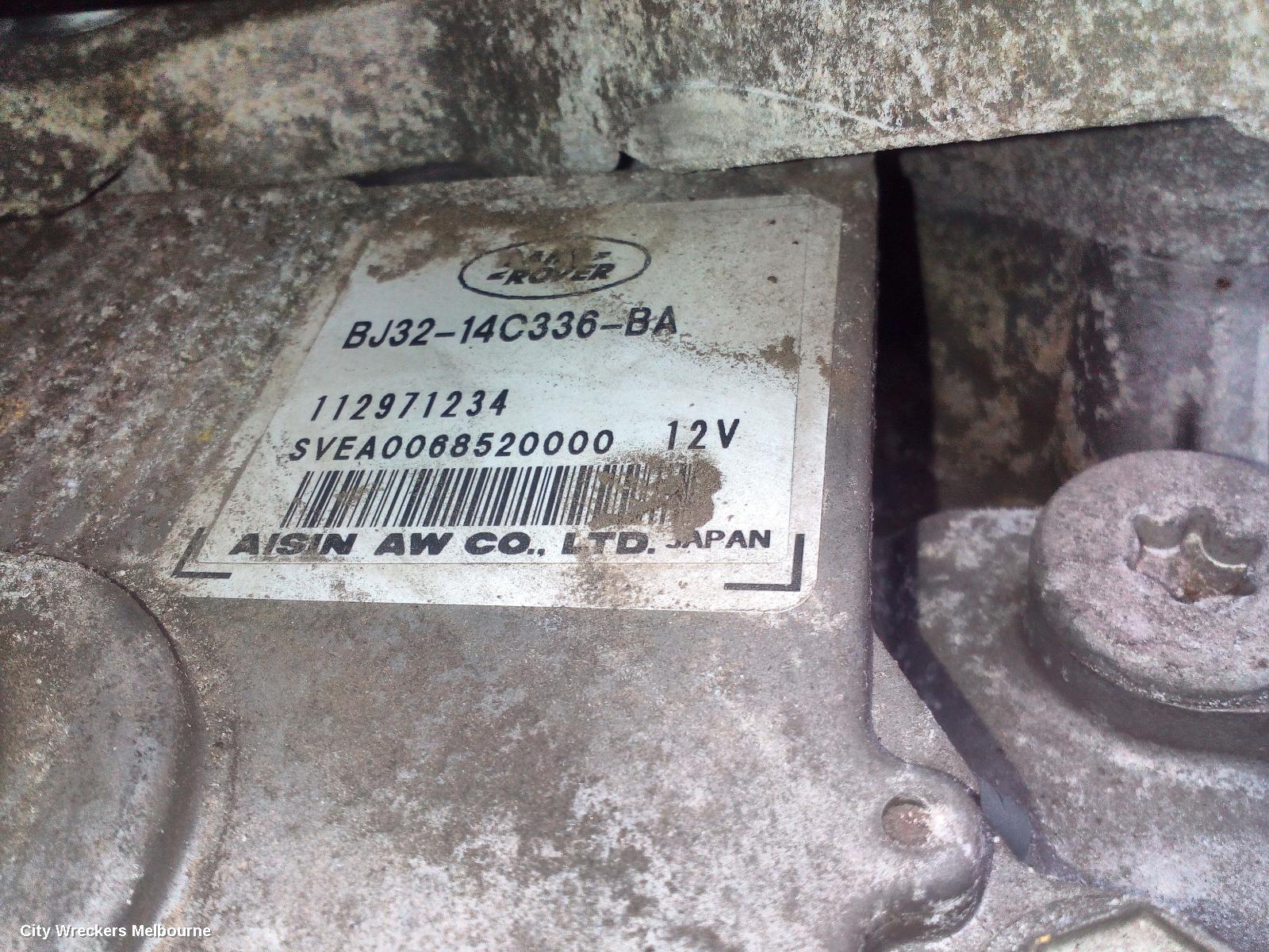LAND ROVER RANGEROVER EVOQUE TRANS/GEARBOX, AUTO, AWD, PETROL, 2.0, TURBO, 6 SPEED, L538, 11/2011 - 02/2014