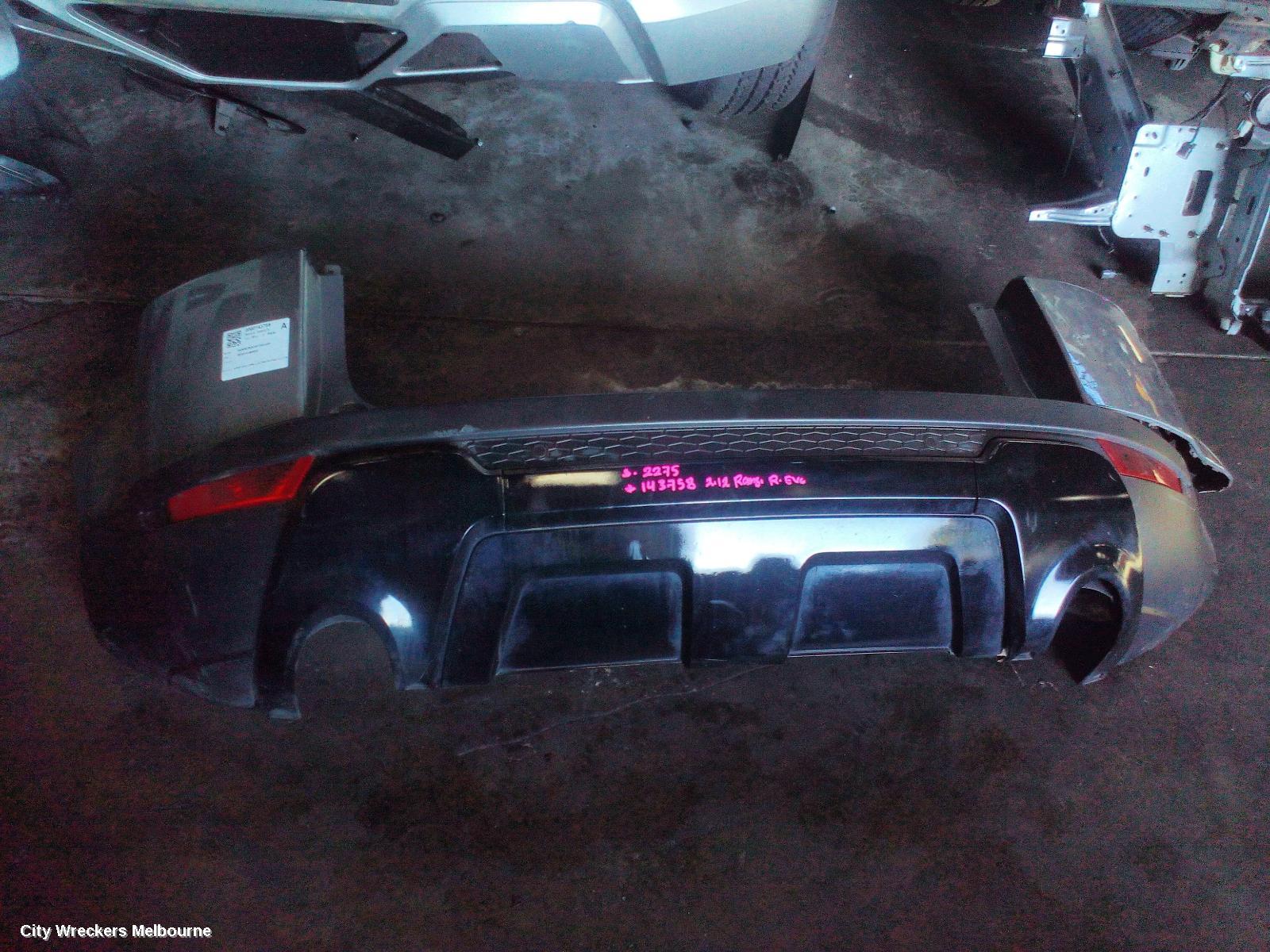LAND ROVER RANGEROVER EVOQUE REAR BUMPER, BUMPER BAR (CENTRE), L538, PURE/PRESTIGE, 11/2011 - 01/2019