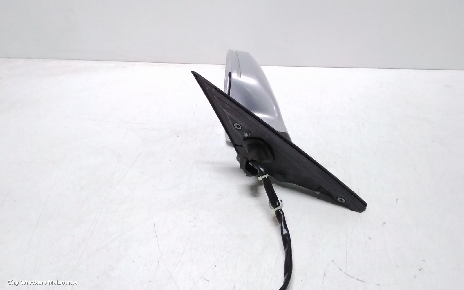 AUDI A4 LEFT DOOR MIRROR, B8 8K, A4/S4, MANUAL FOLD, NO LANE CHANGE ASSIST TYPE, 2 PLUG (6/2 WIRE), 05/2009 - 01/2016