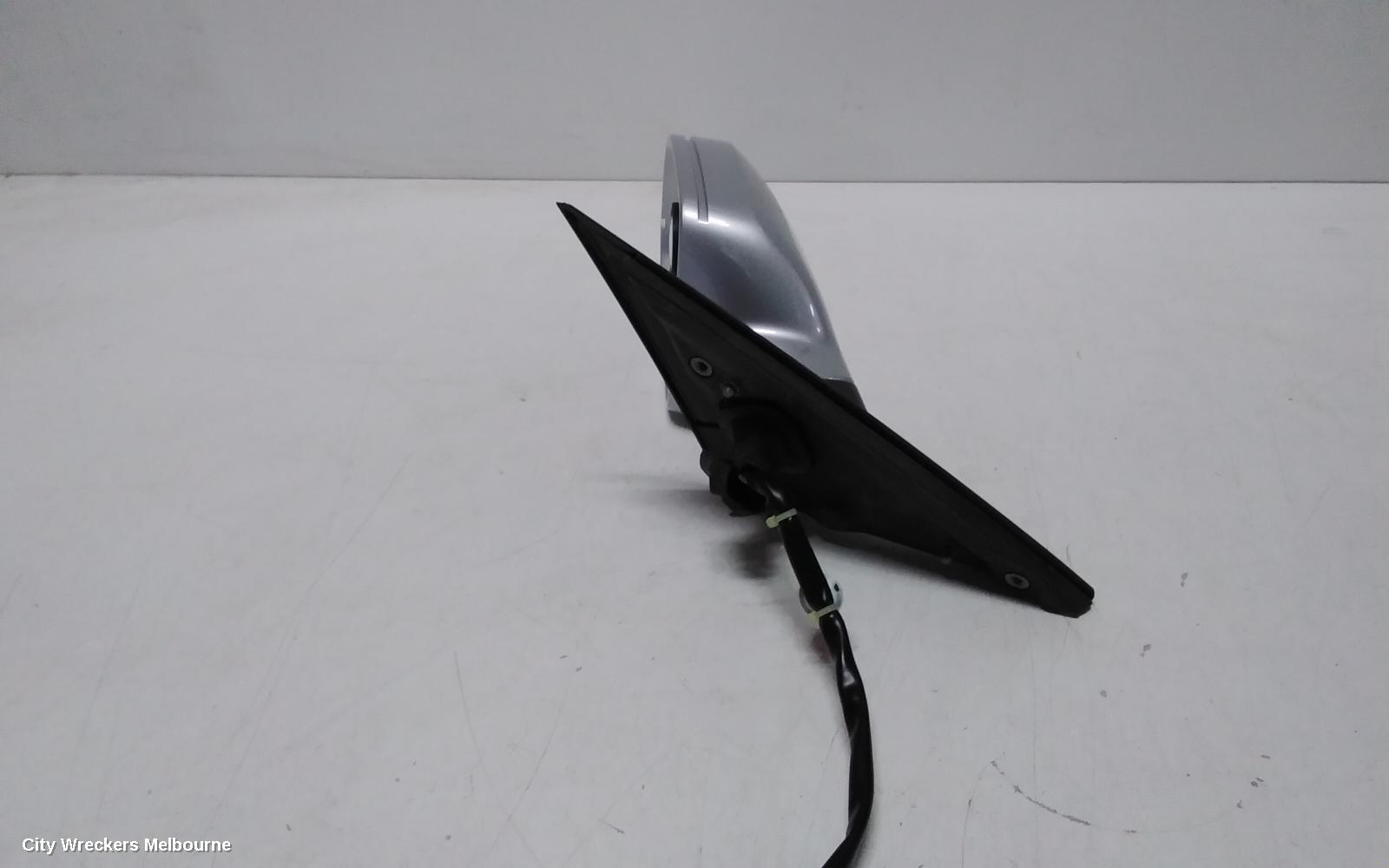 AUDI A4 LEFT DOOR MIRROR, B8 8K, A4/S4, MANUAL FOLD, NO LANE CHANGE ASSIST TYPE, 2 PLUG (6/2 WIRE), 05/2009 - 01/2016